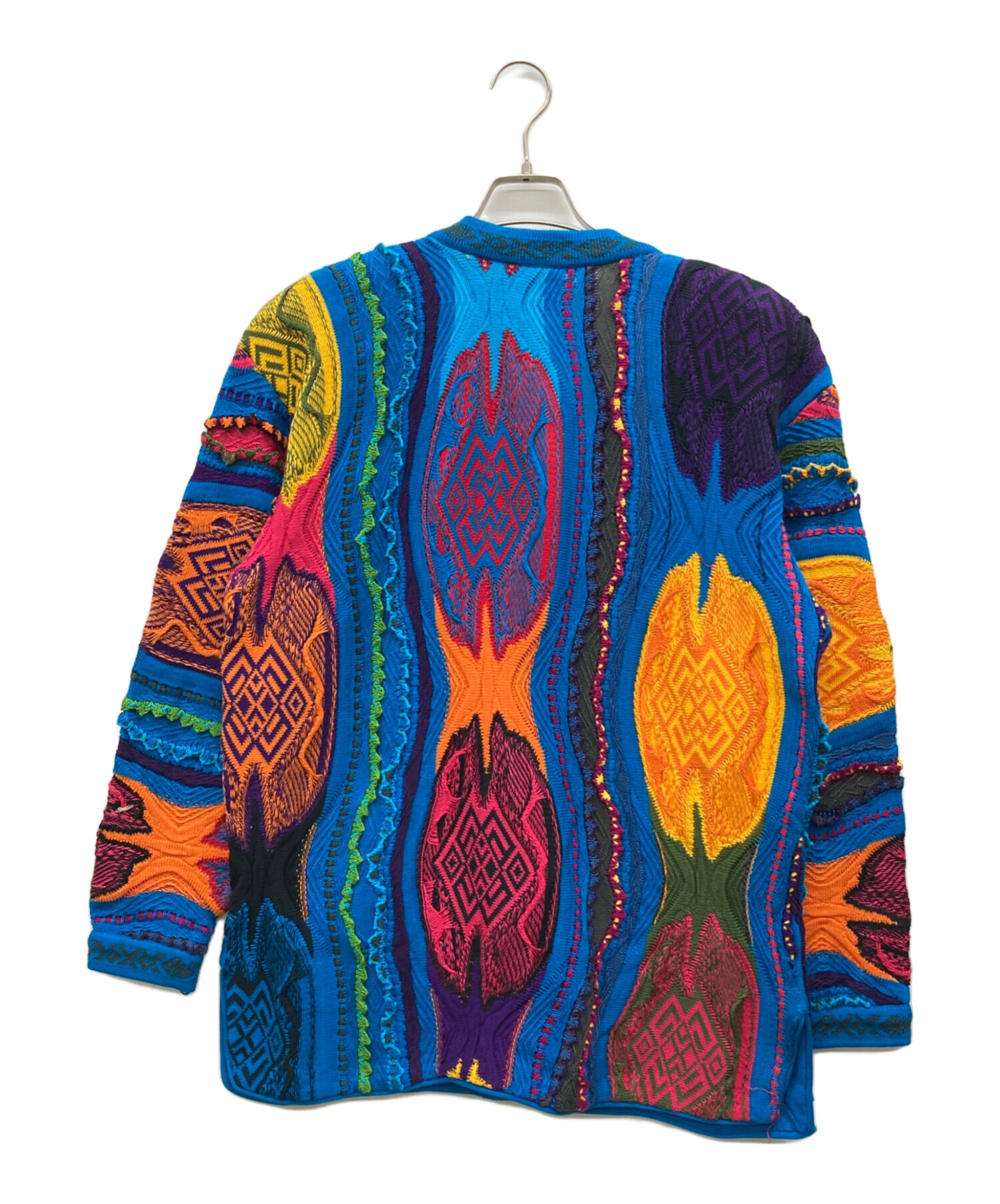 【希少】COOGI　クージー　３Dカーディガン　コットン　マルチカラー 中古・古着通販】Coogi (クージー) コットン3Dカーディガン マルチ