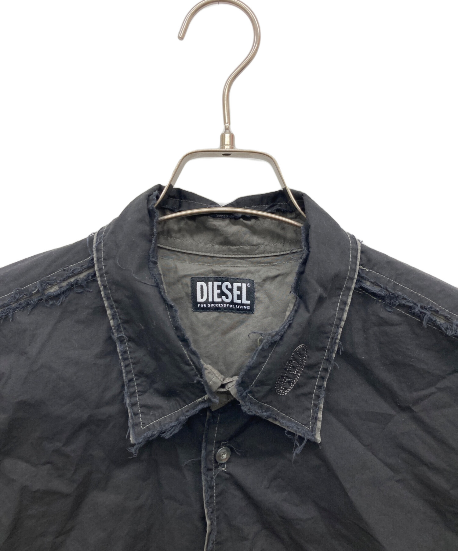 中古・古着通販】DIESEL (ディーゼル) 長袖シャツ ブラック サイズ:L 
