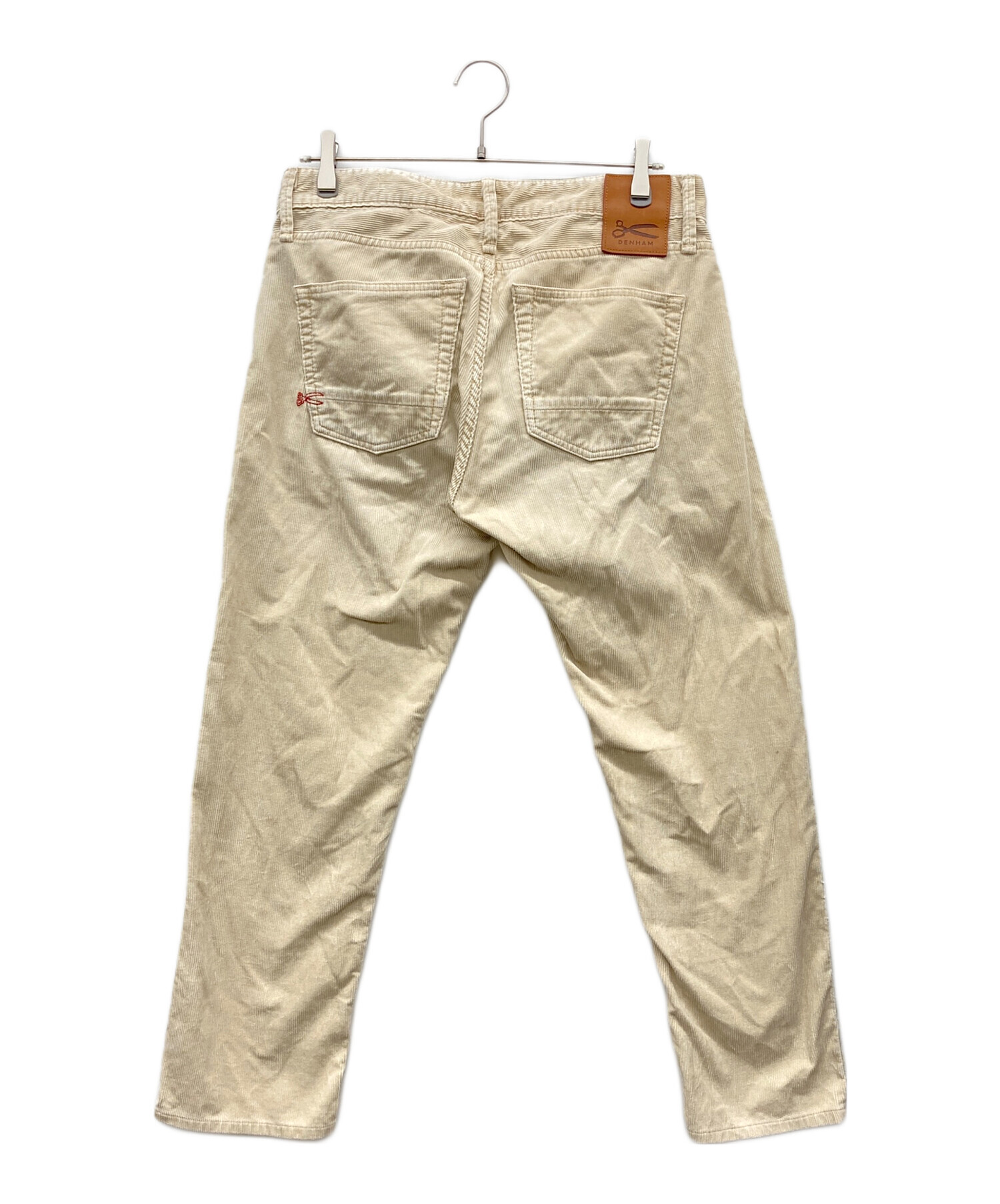 ケン！！DENHAM CROSSBACK WIDE CDコーデュロイパンツ 中古・古着通販】Denham (デンハム) コーデュロイパンツ アイボリー