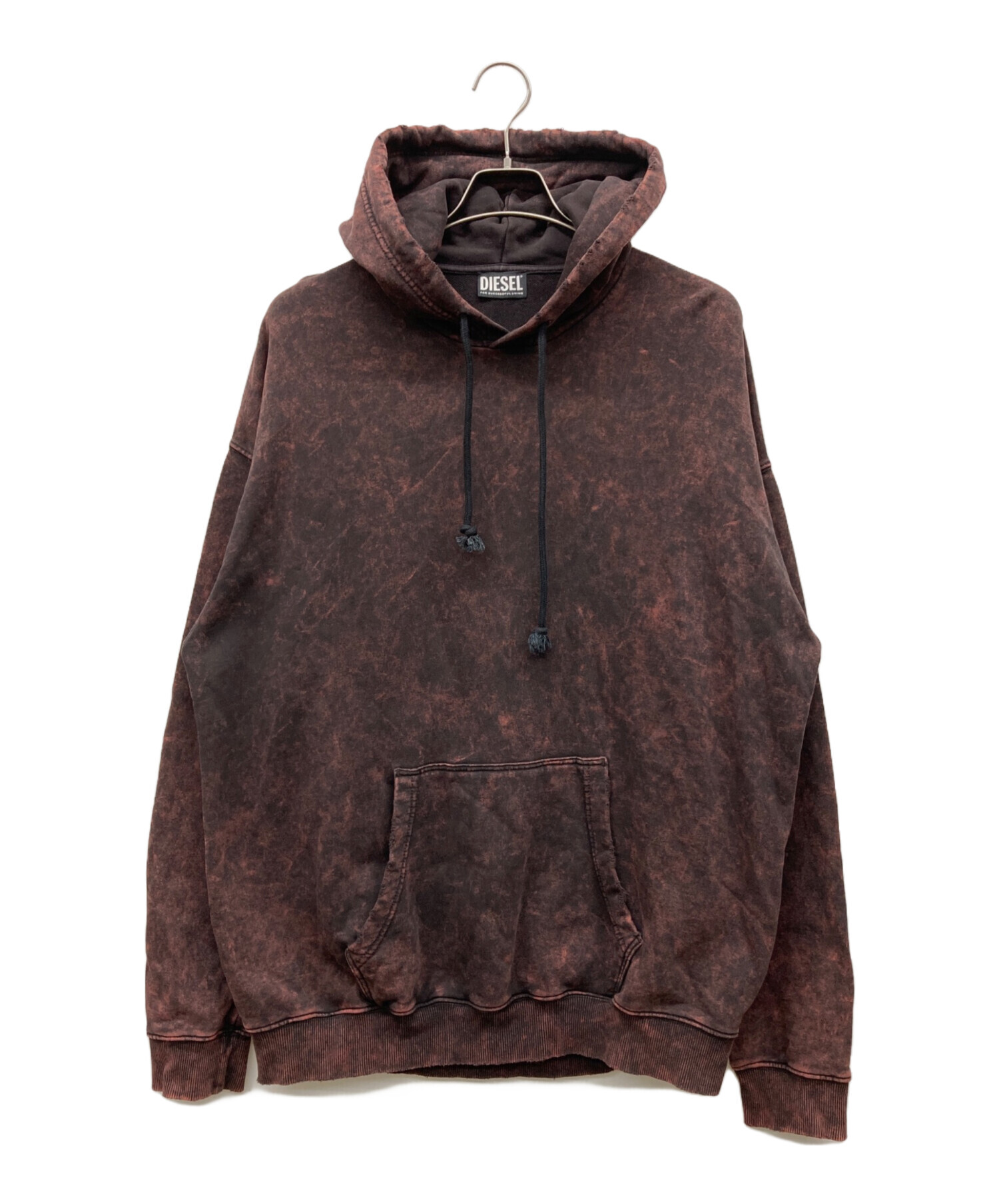 DIESEL ダメージ加工 ブラック パーカー DIESEL - DIESEL ダメージ加工 ジップアップパーカーの通販 by