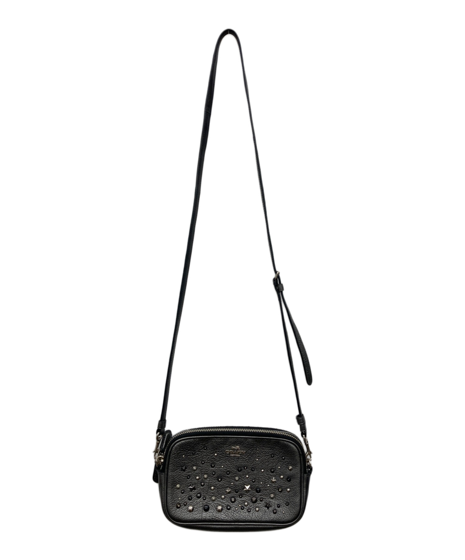 COACH スタッズ付きショルダーバッグ 中古・古着通販】COACH (コーチ) スタッズショルダーバッグ