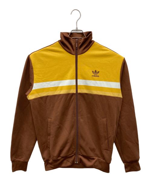 【ビッグサイズ‼️】美品 adidas ベロアトラックジャケットXO 茶 古着 美品 adidas ベロアトラックトップ トラックジャケット アディダス 茶S