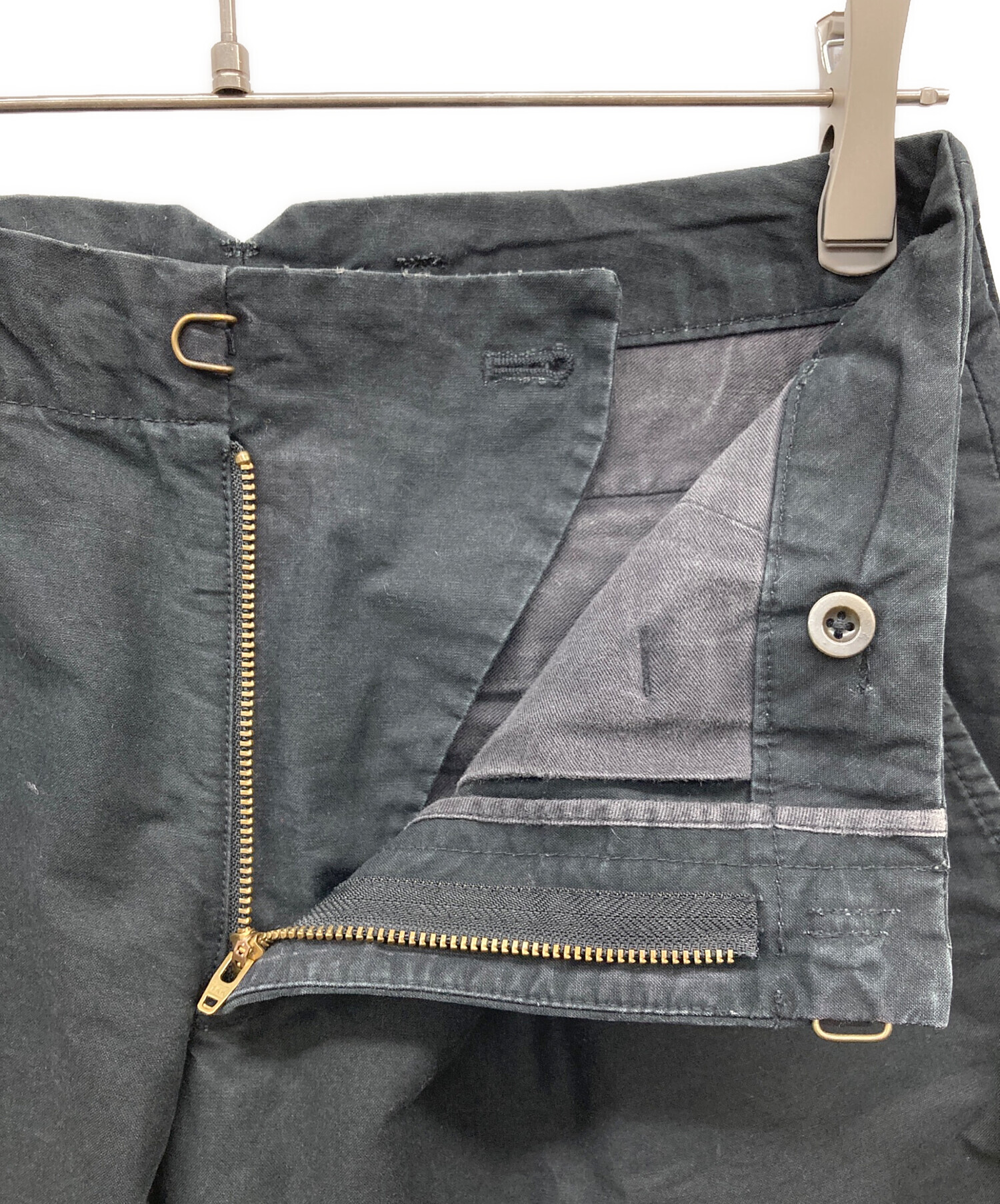 中古・古着通販】KOLOR (カラー) ワンタックテーパードパンツ ブラック
