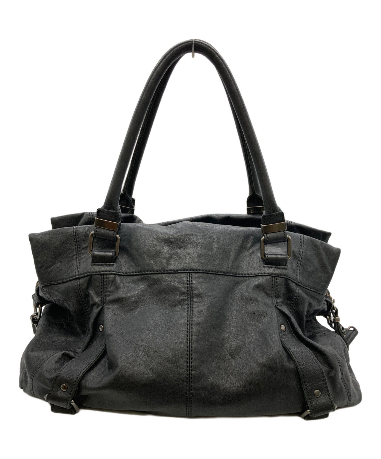 中古・古着通販】DIESEL (ディーゼル) レザー2WAYバッグ ブラック 