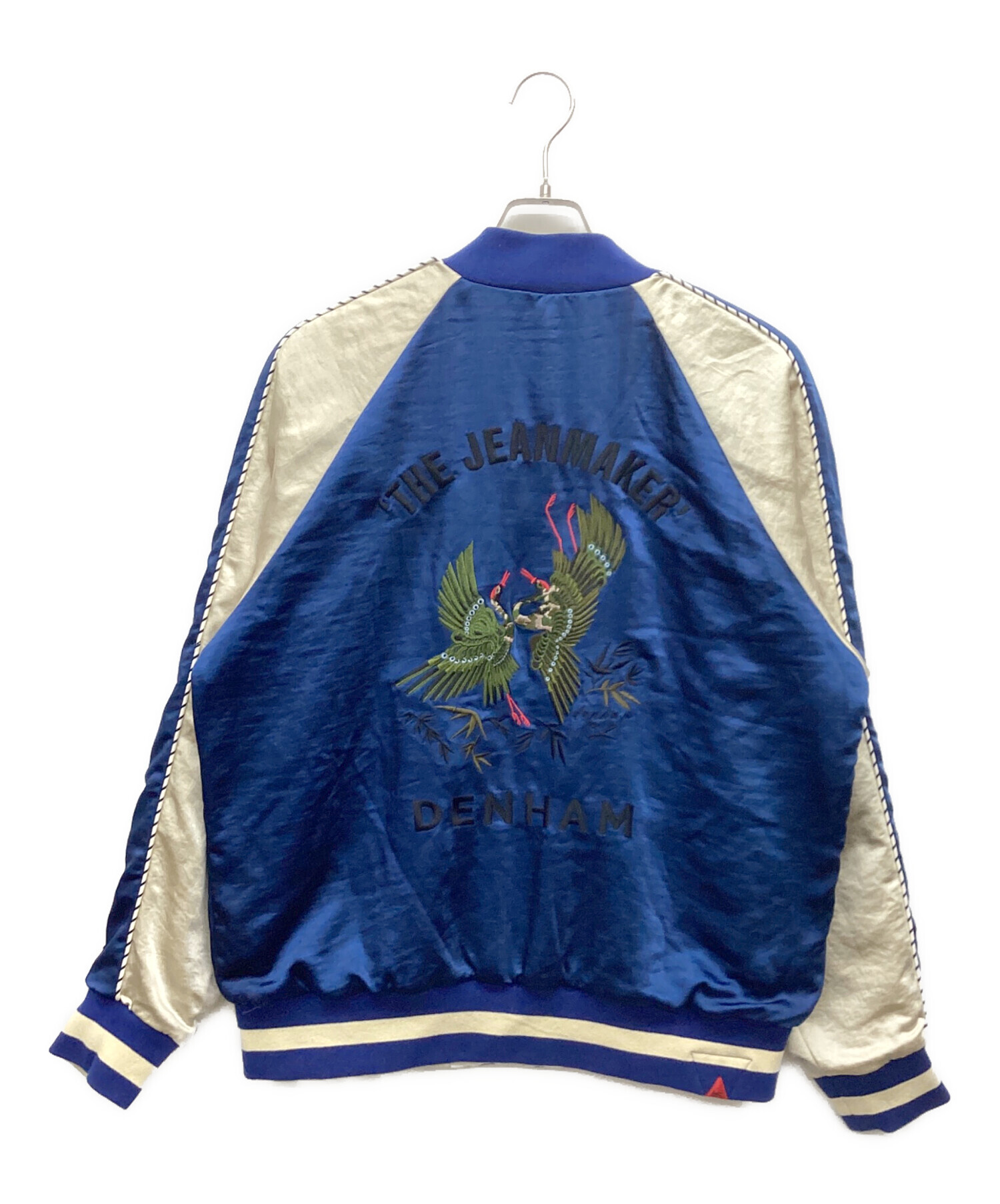 髭DAN様！レア！DENHAM デンハム スカジャン 中古・古着通販】Denham (デンハム) スカジャン ネイビー×ホワイト