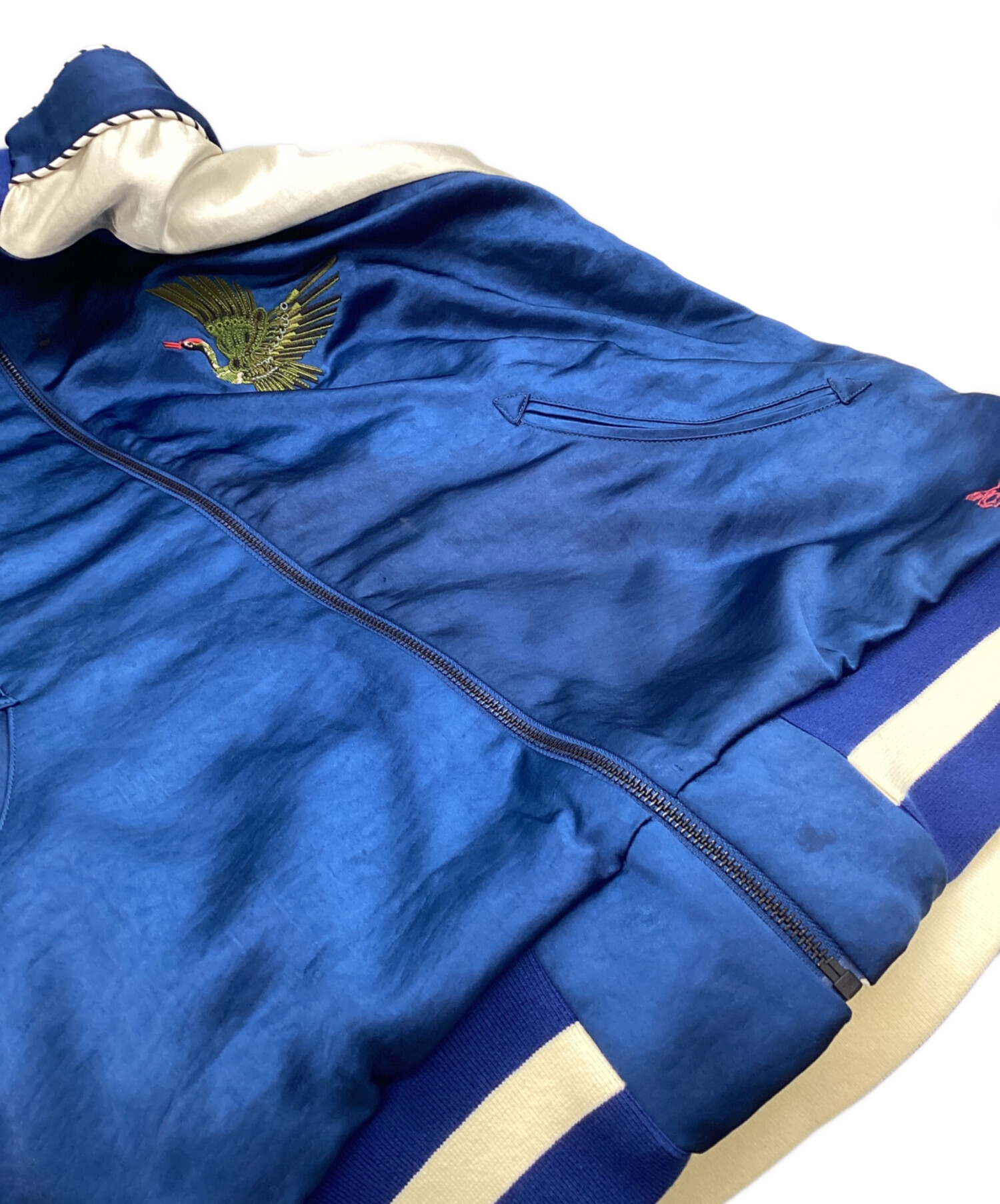 中古・古着通販】Denham (デンハム) スカジャン ネイビー×ホワイト