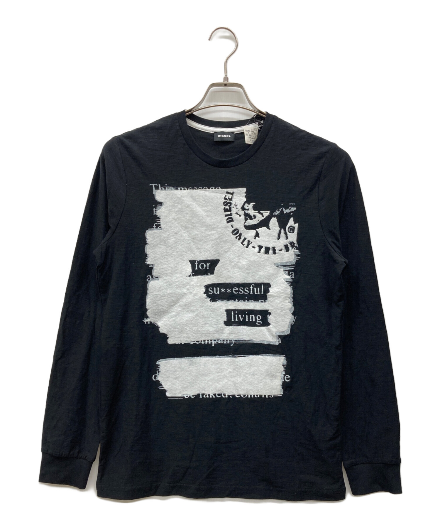 中古・古着通販】DIESEL (ディーゼル) 長袖Tシャツ ブラック サイズ:S 