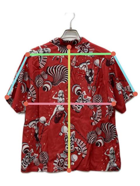 中古・古着通販】Dry bones (ドライボーンズ) レーヨンシャツ レッド
