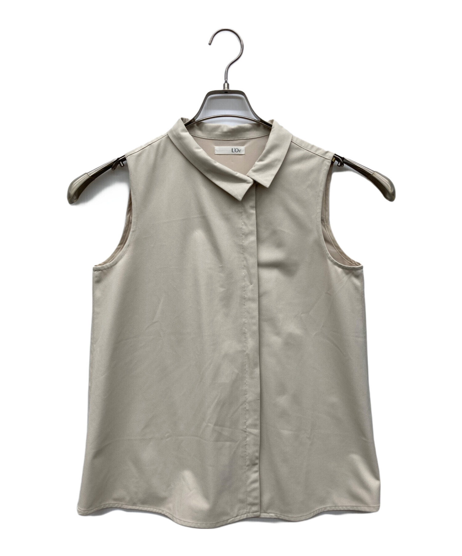 L’Or  lor  ロル　Asymmetry Collar Shirt 中古・古着通販】L'Or (ロル) Asymmetry Collar Shirt ベージュ サイズ