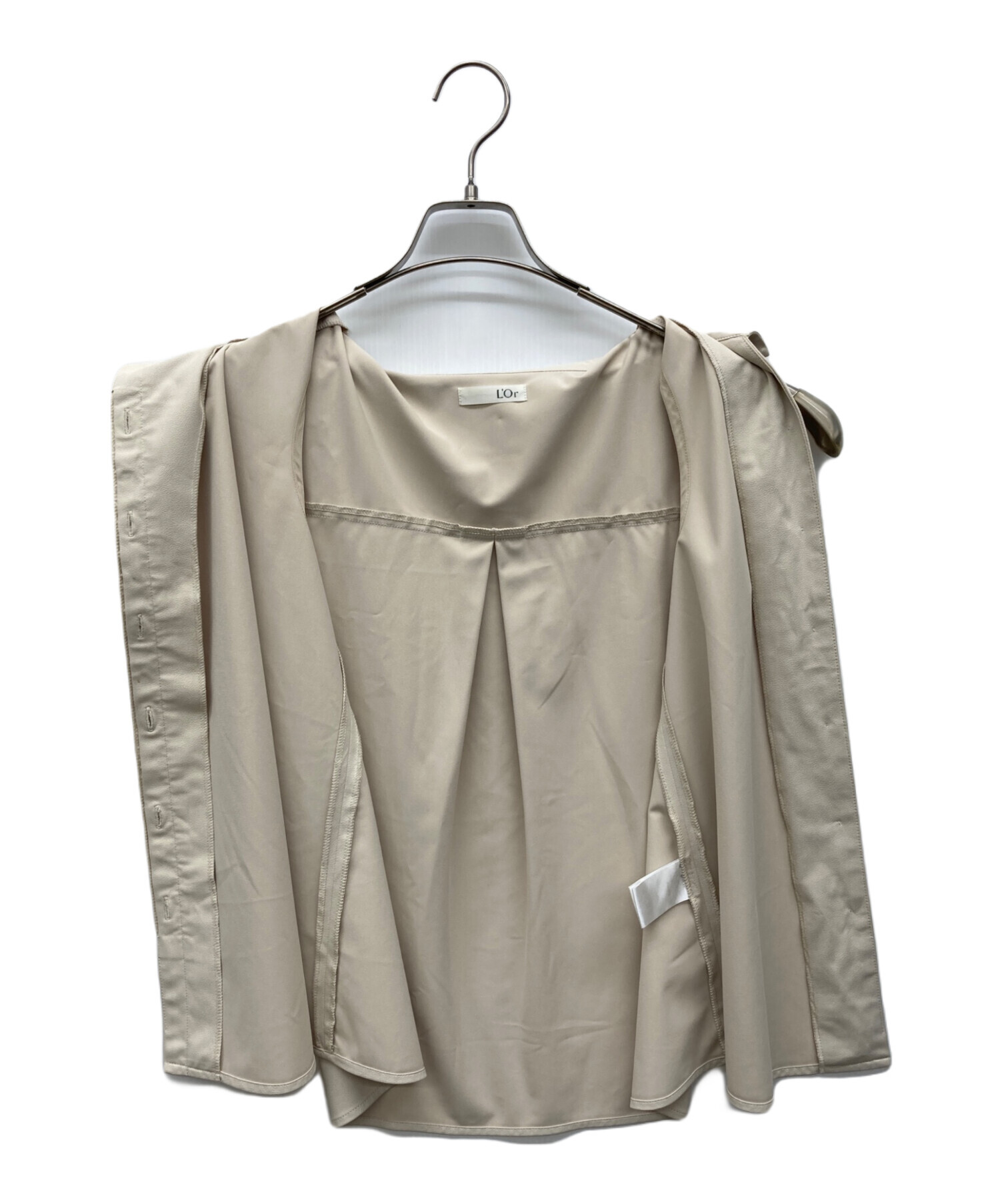 L’Or  lor  ロル　Asymmetry Collar Shirt 中古・古着通販】L'Or (ロル) Asymmetry Collar Shirt ベージュ サイズ