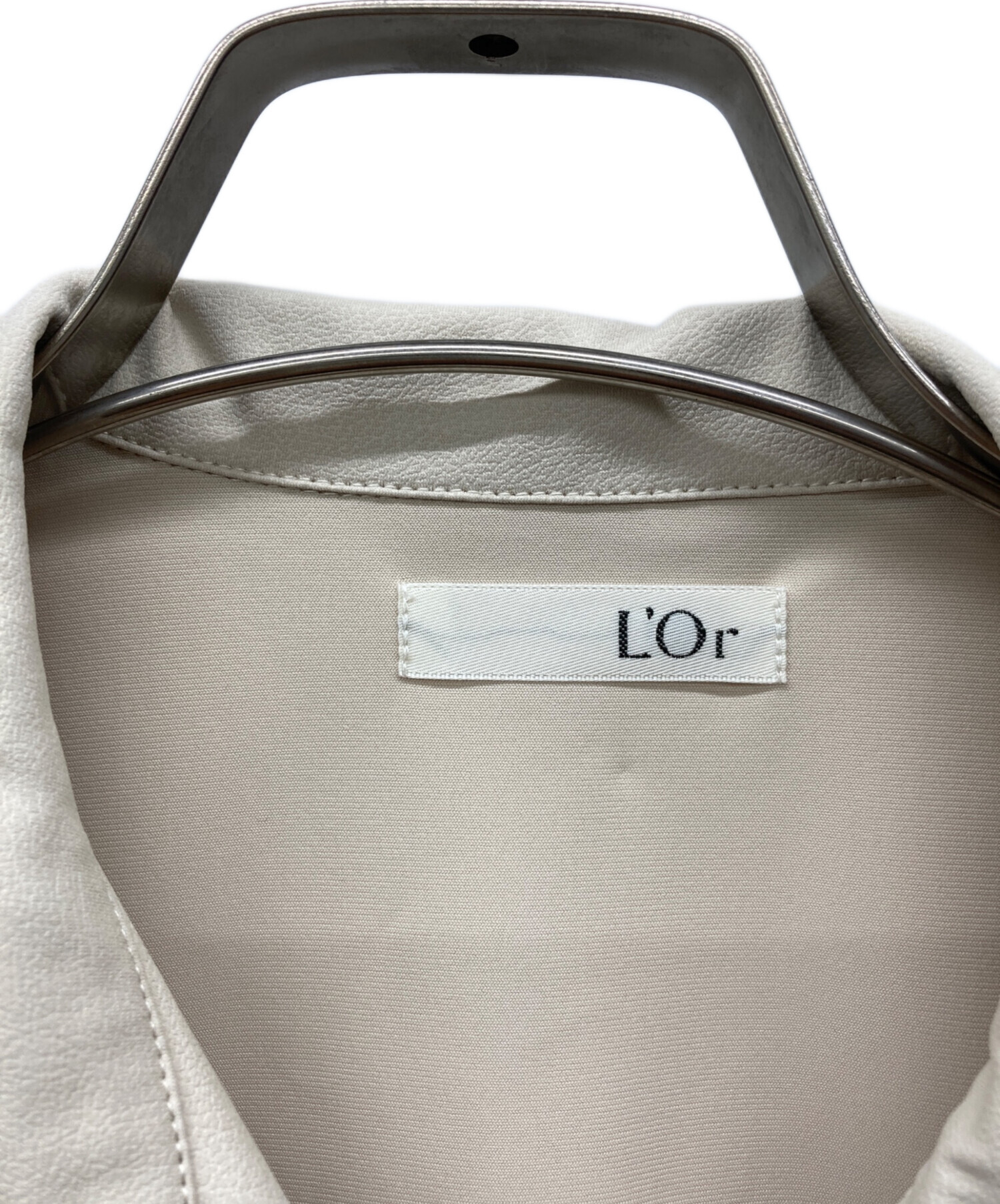 L’Or  lor  ロル　Asymmetry Collar Shirt 中古・古着通販】L'Or (ロル) Asymmetry Collar Shirt ベージュ サイズ