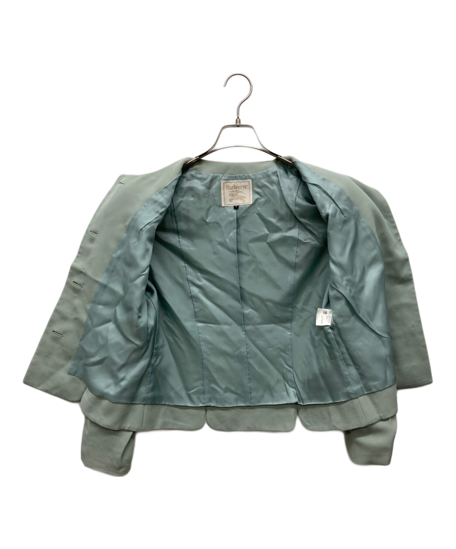 中古・古着通販】BURBERRY (バーバリー) ノーカラースーツスカート 黄