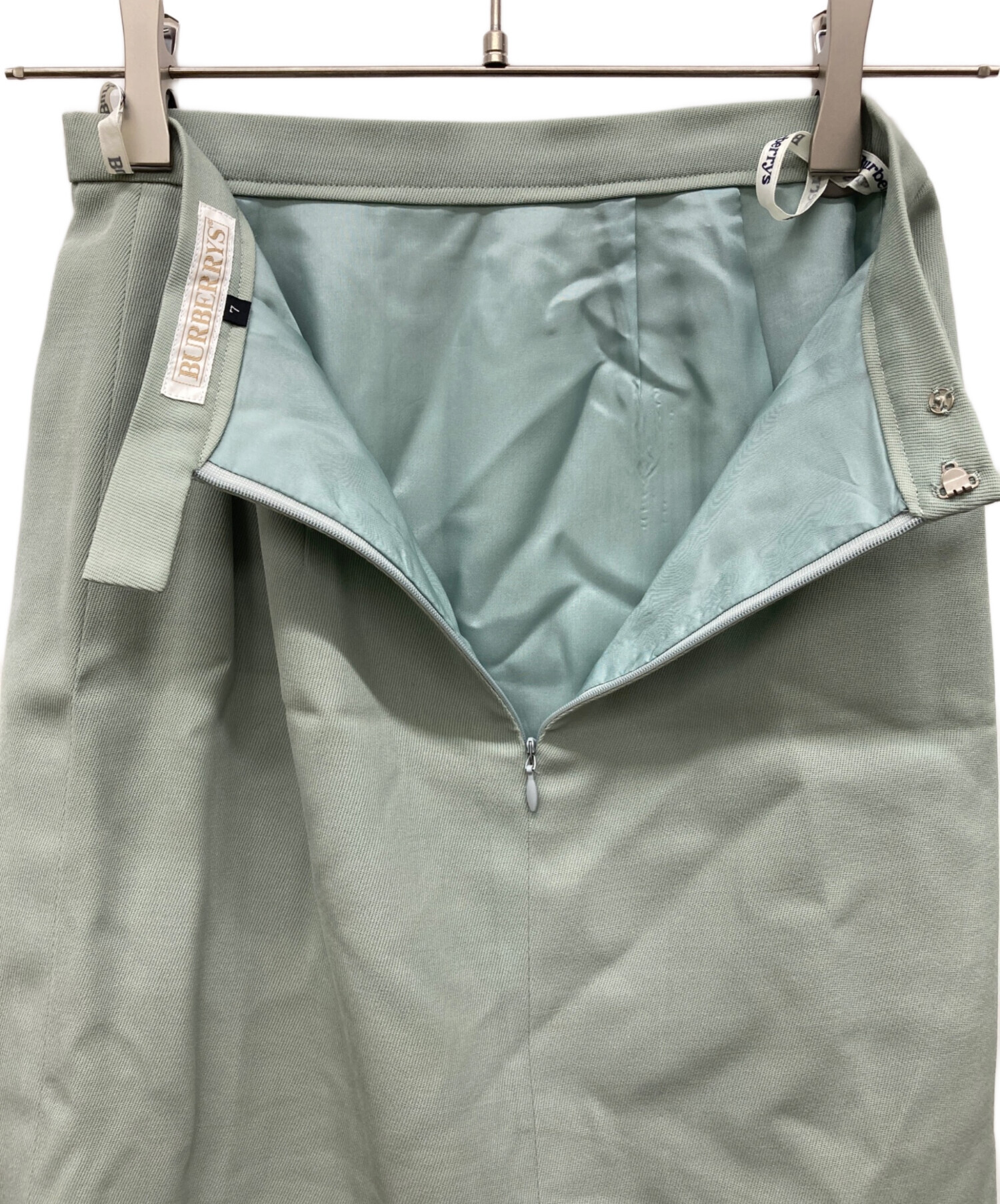 中古・古着通販】BURBERRY (バーバリー) ノーカラースーツスカート 黄