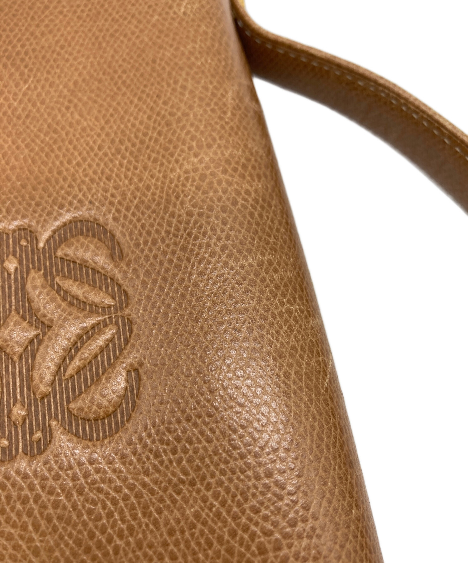 中古・古着通販】LOEWE (ロエベ) チェーンショルダーバッグ ブラウン