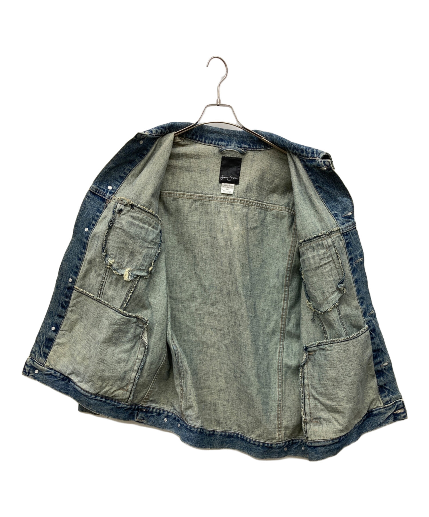 ショーンジョン　sean john デニムジャケット　ノンウォッシュ　XL レア Sean John - Sean John ショーンジョン デニムジャケット 大きい