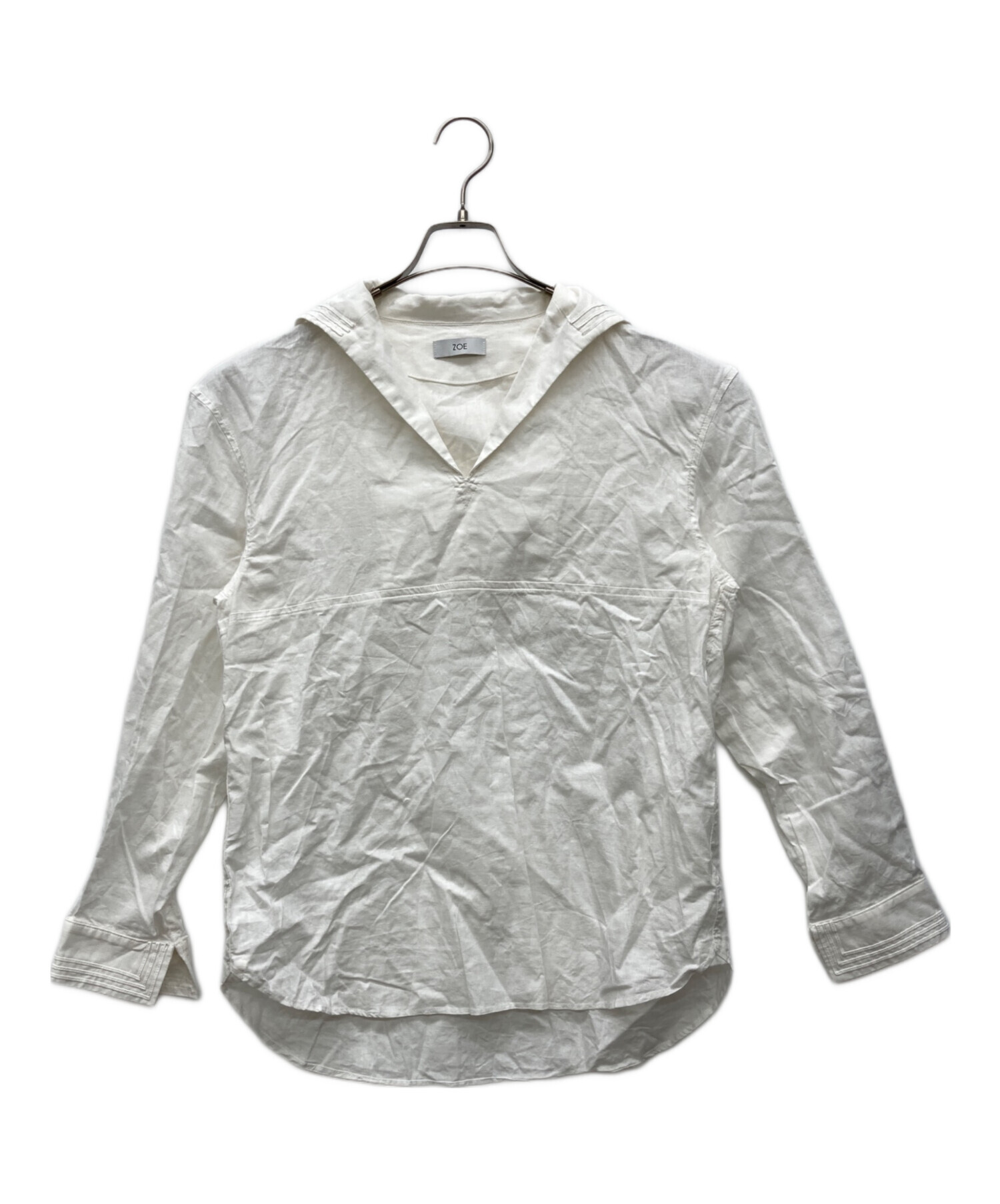 zoe セーラートップス白 中古・古着通販】ZOE (ゾーイ) sailor shirts セーラーシャツ ホワイト