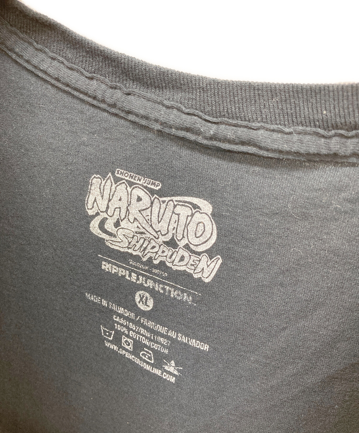 中古・古着通販】NARUTO (ナルト) アニメTシャツ ブラック サイズ:XL 