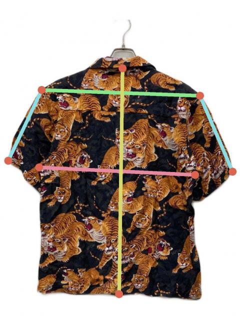 中古・古着通販】SAPEur (サプール) 百虎アロハシャツ ブラック サイズ