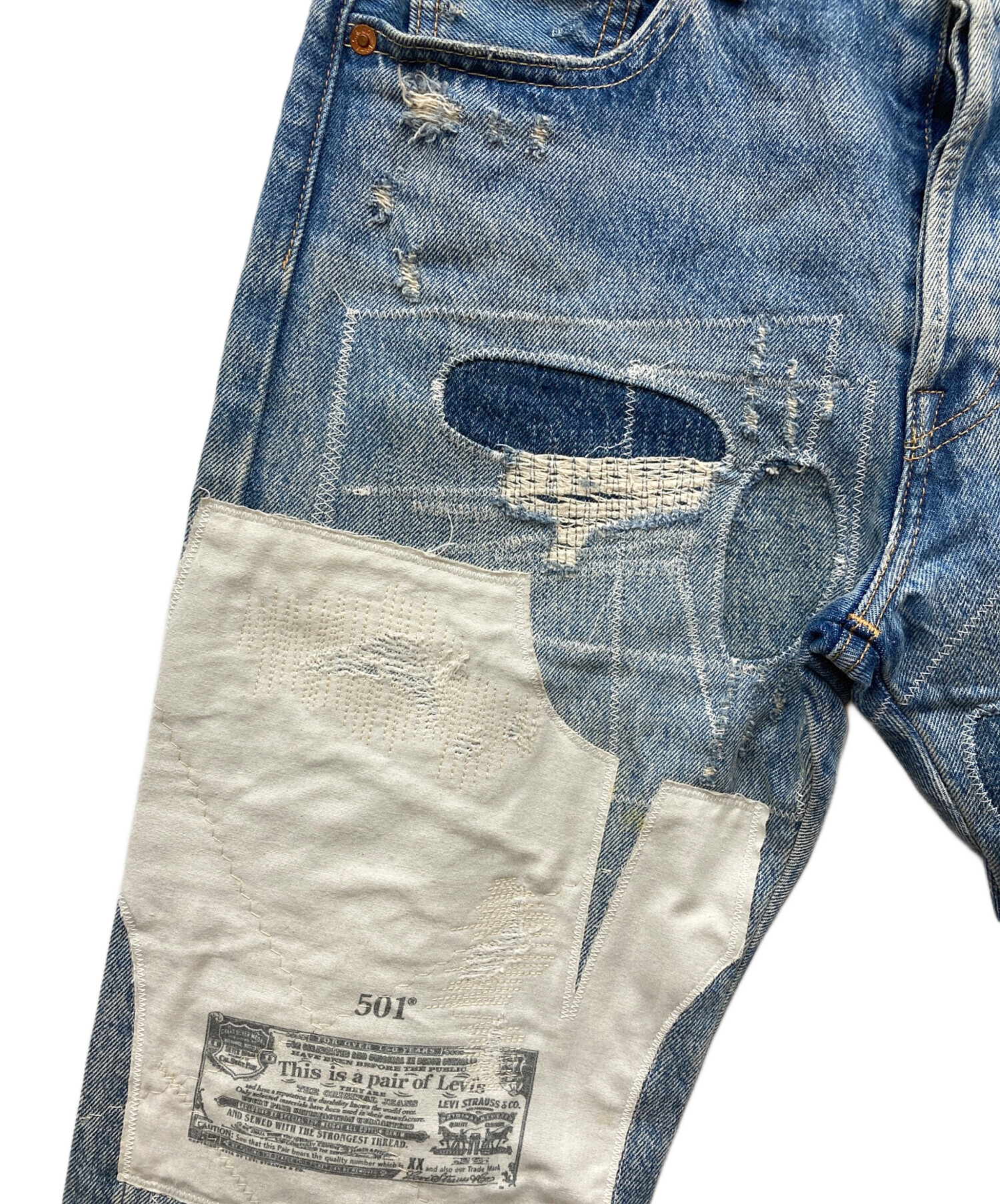 中古・古着通販】LEVI'S (リーバイス) パッチワーク デニムパンツ