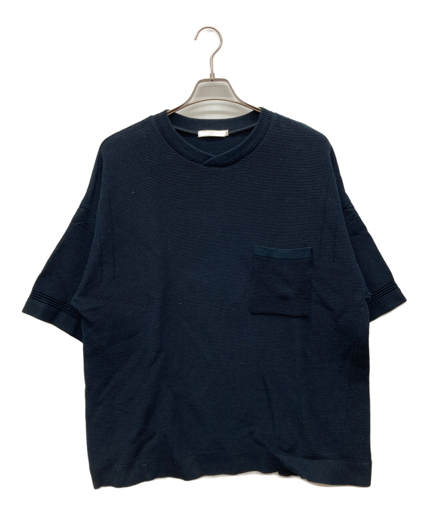 中古・古着通販】YASHIKI (ヤシキ) 半袖ニット ブラック サイズ:2 
