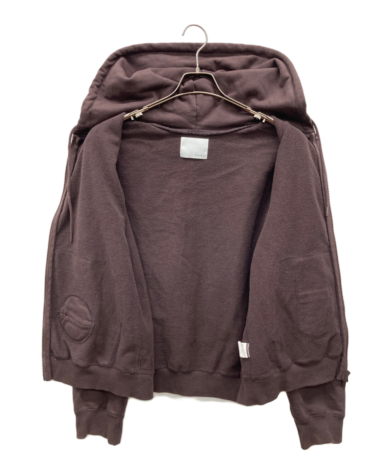 中古・古着通販】kaiko (カイコー) ダブルジップパーカー ブラウン