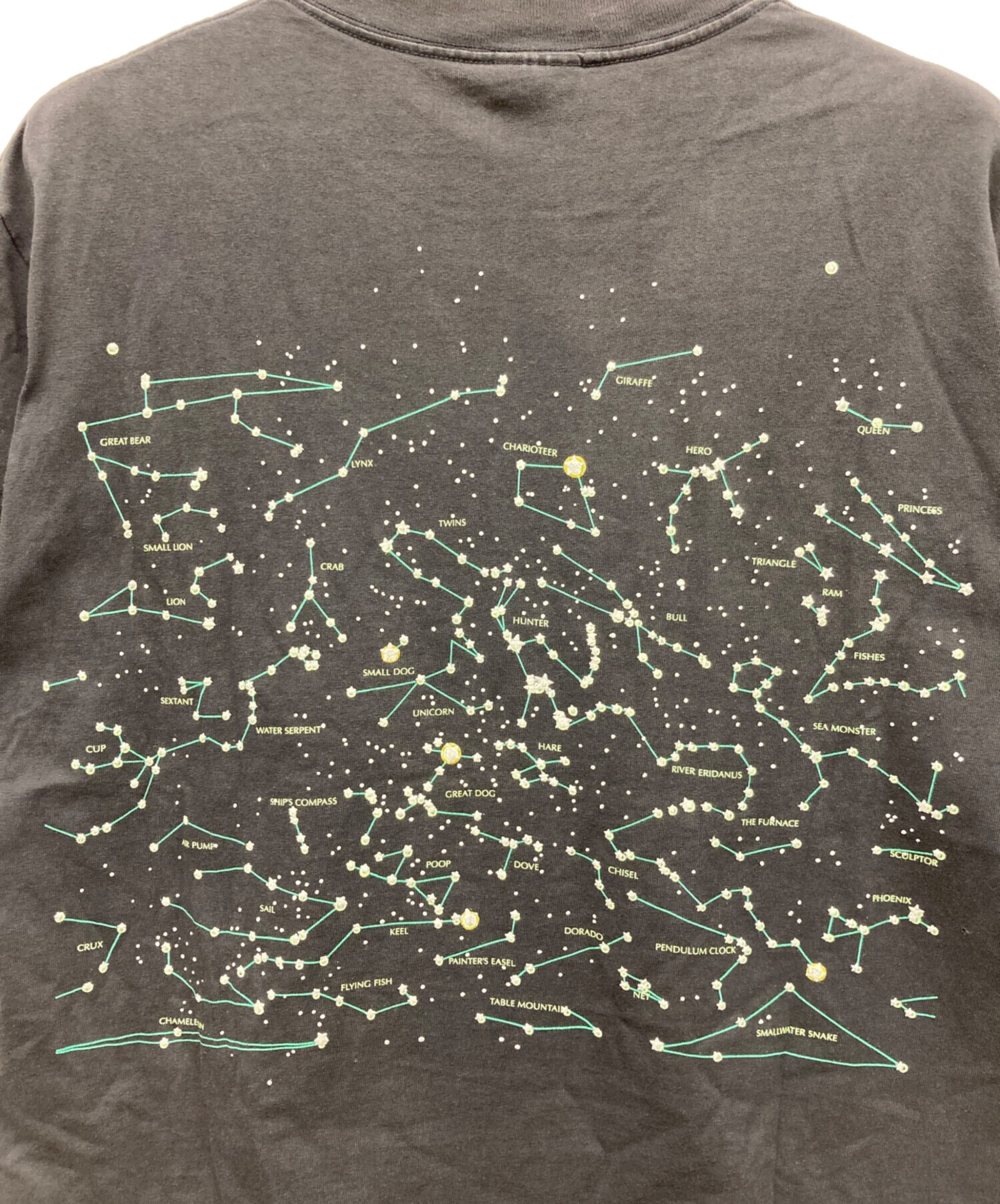 中古・古着通販】Hanes (ヘインズ) 星座両面プリントTシャツ ブラック