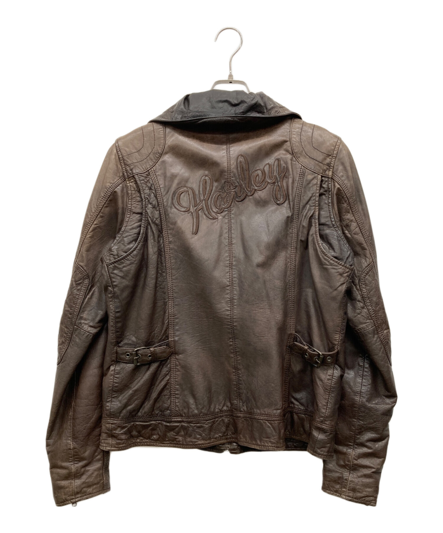 Harley-Davidson ダークブラウン レザージャケット 中古・古着通販】HARLEY-DAVIDSON (ハーレーダビッドソン) レザー