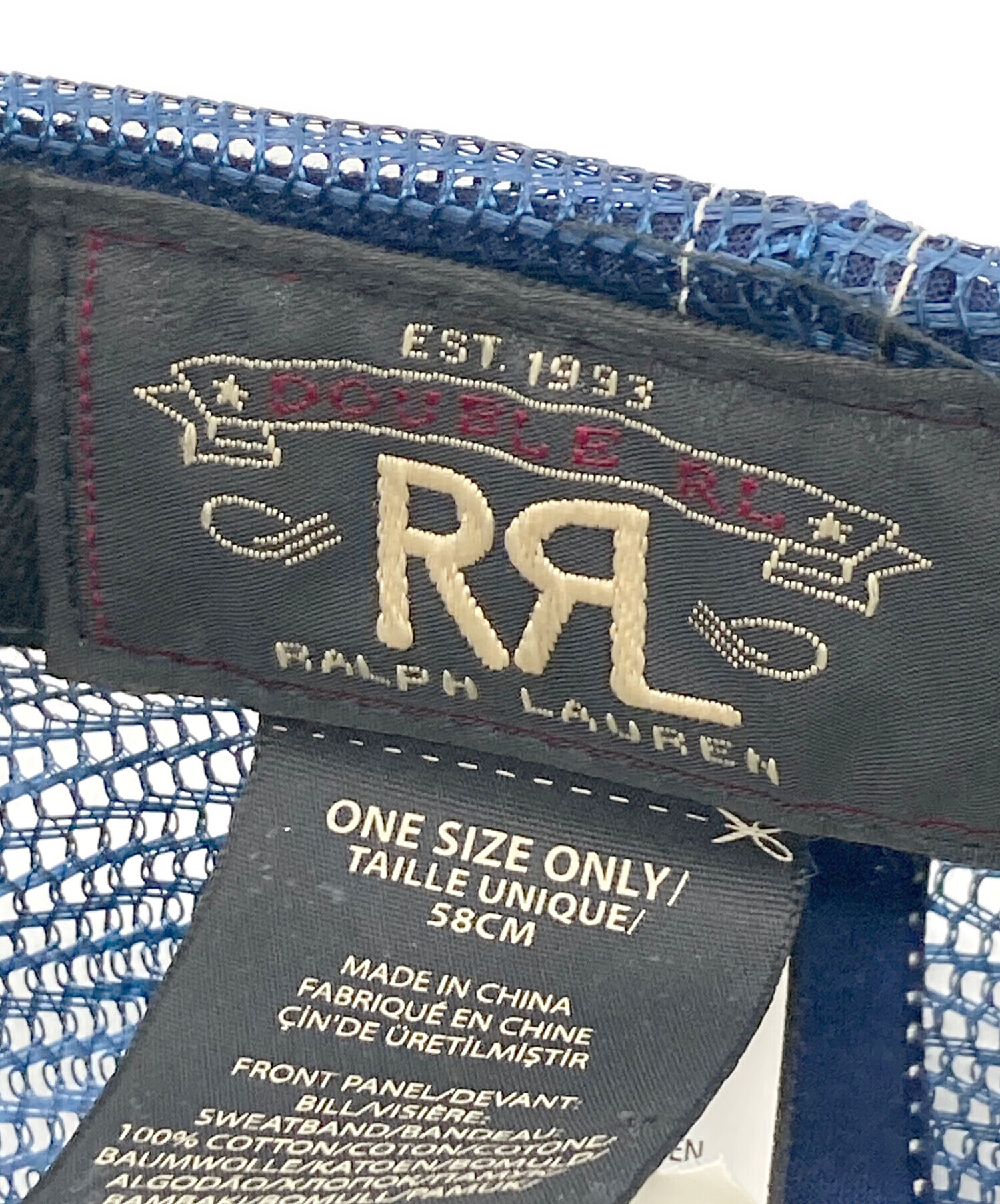 中古・古着通販】RRL (ダブルアールエル) デニムメッシュキャップ