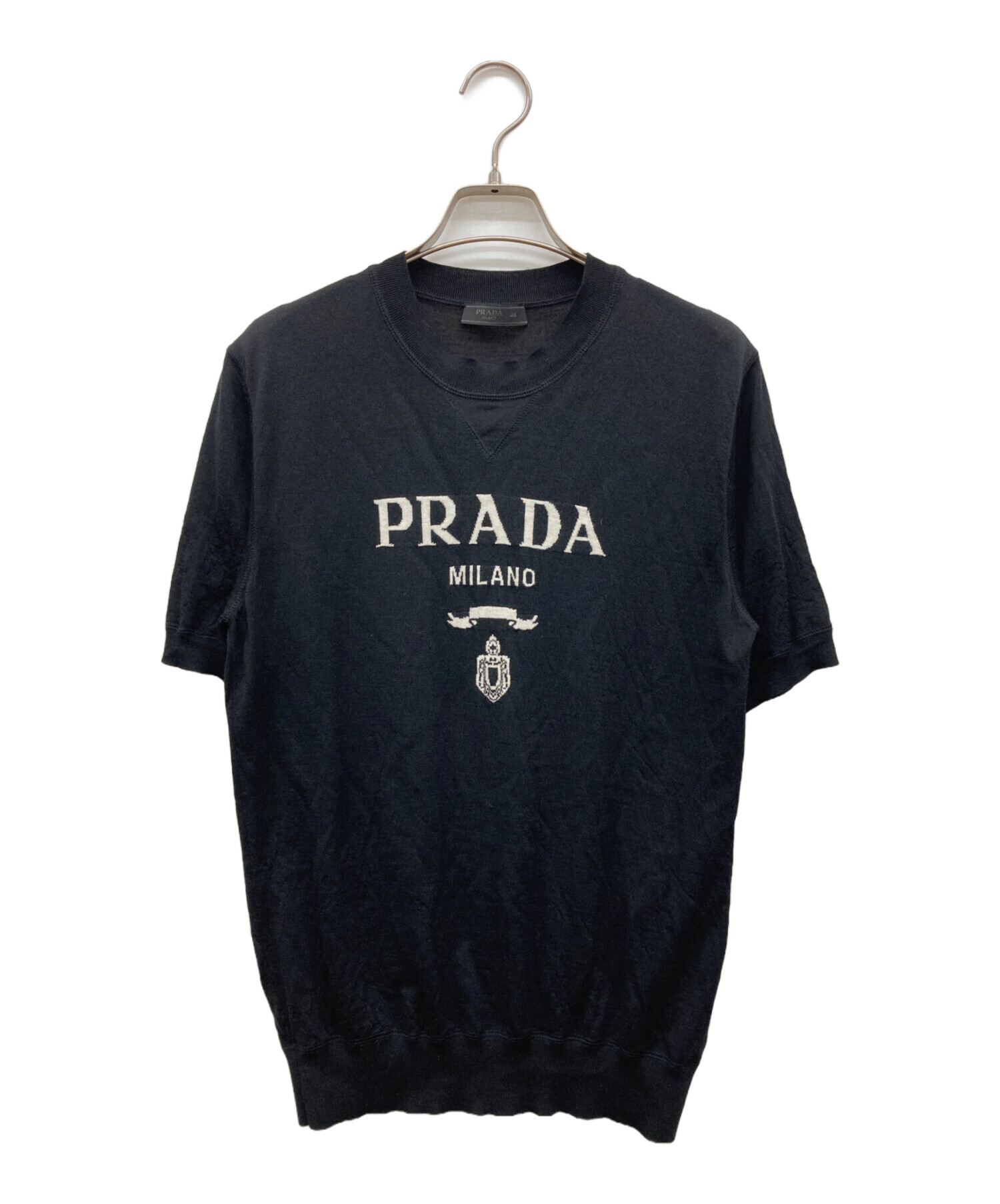 中古・古着通販】PRADA (プラダ) ロゴジャガードハイゲージ ウール