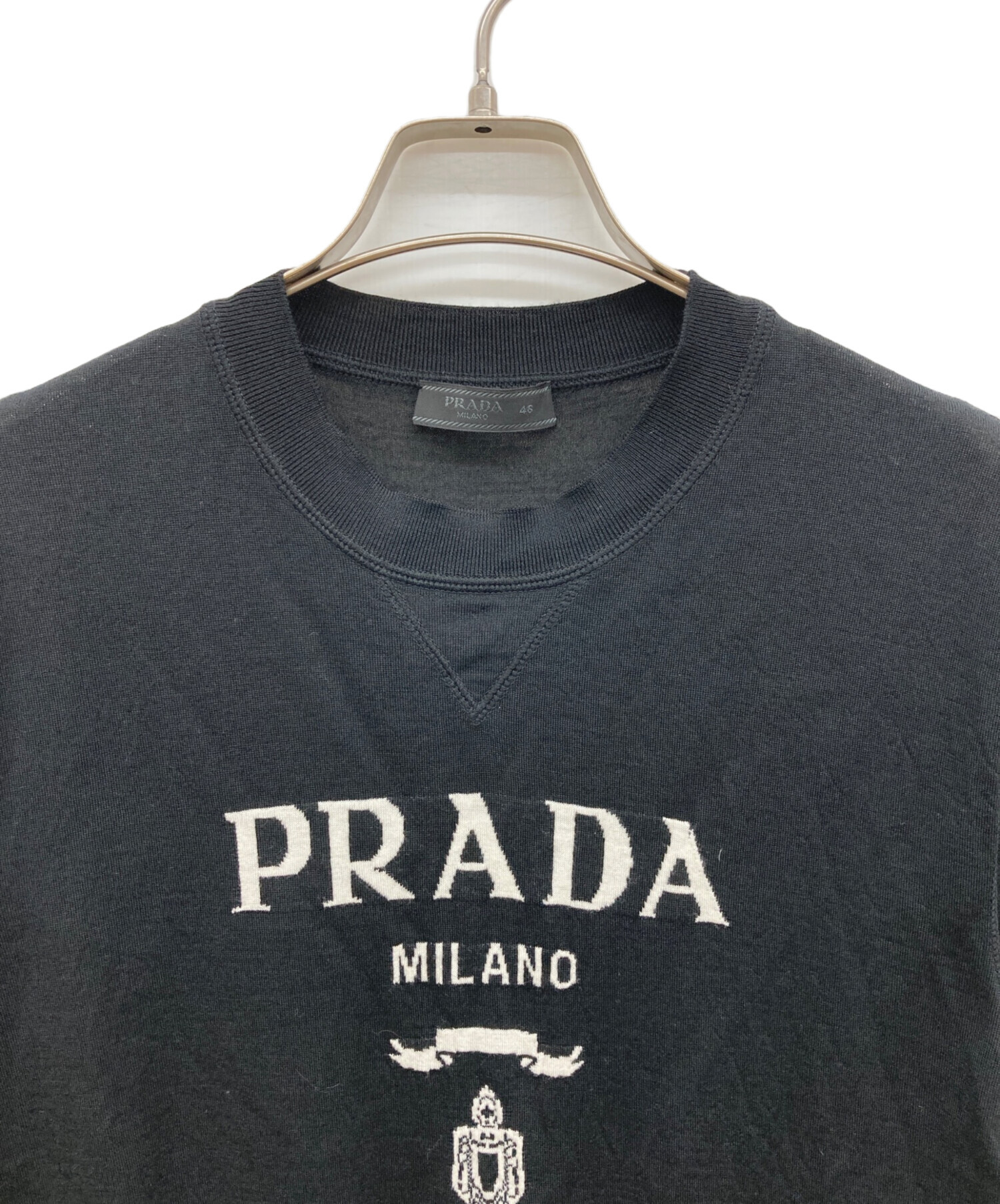 中古・古着通販】PRADA (プラダ) ロゴジャガードハイゲージ ウール
