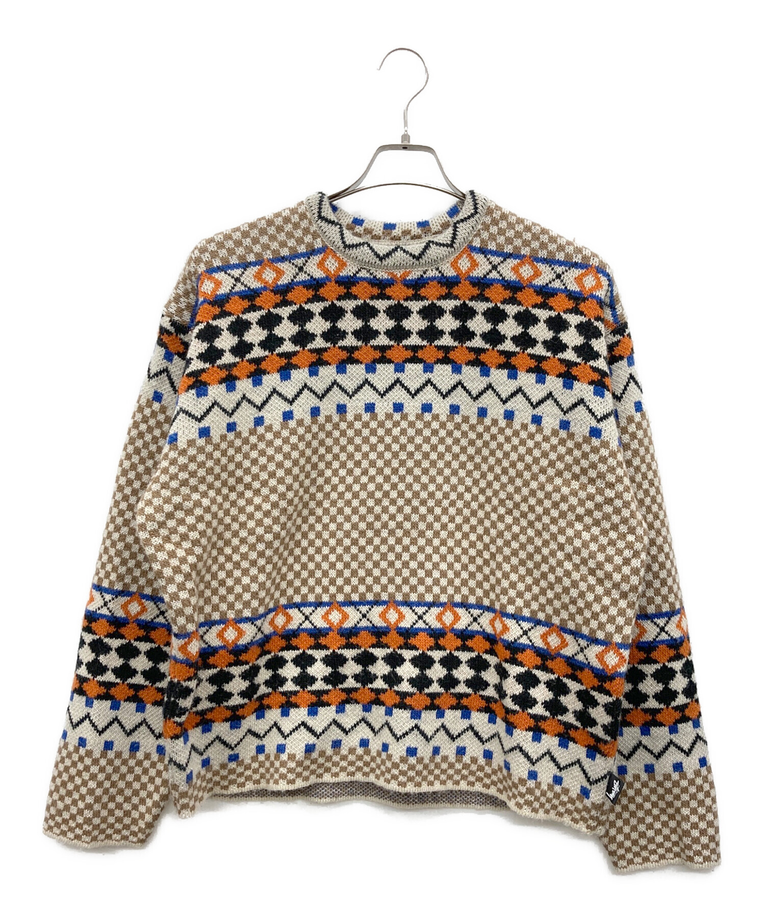 STUSSY × NOMA t.d. / セーター(厚手)/S/アクリル/CML/総柄/23SS/23SS Jacquard Knit Crew 中古・古着通販】stussy (ステューシー) NOMA t.d. (ノーマティー