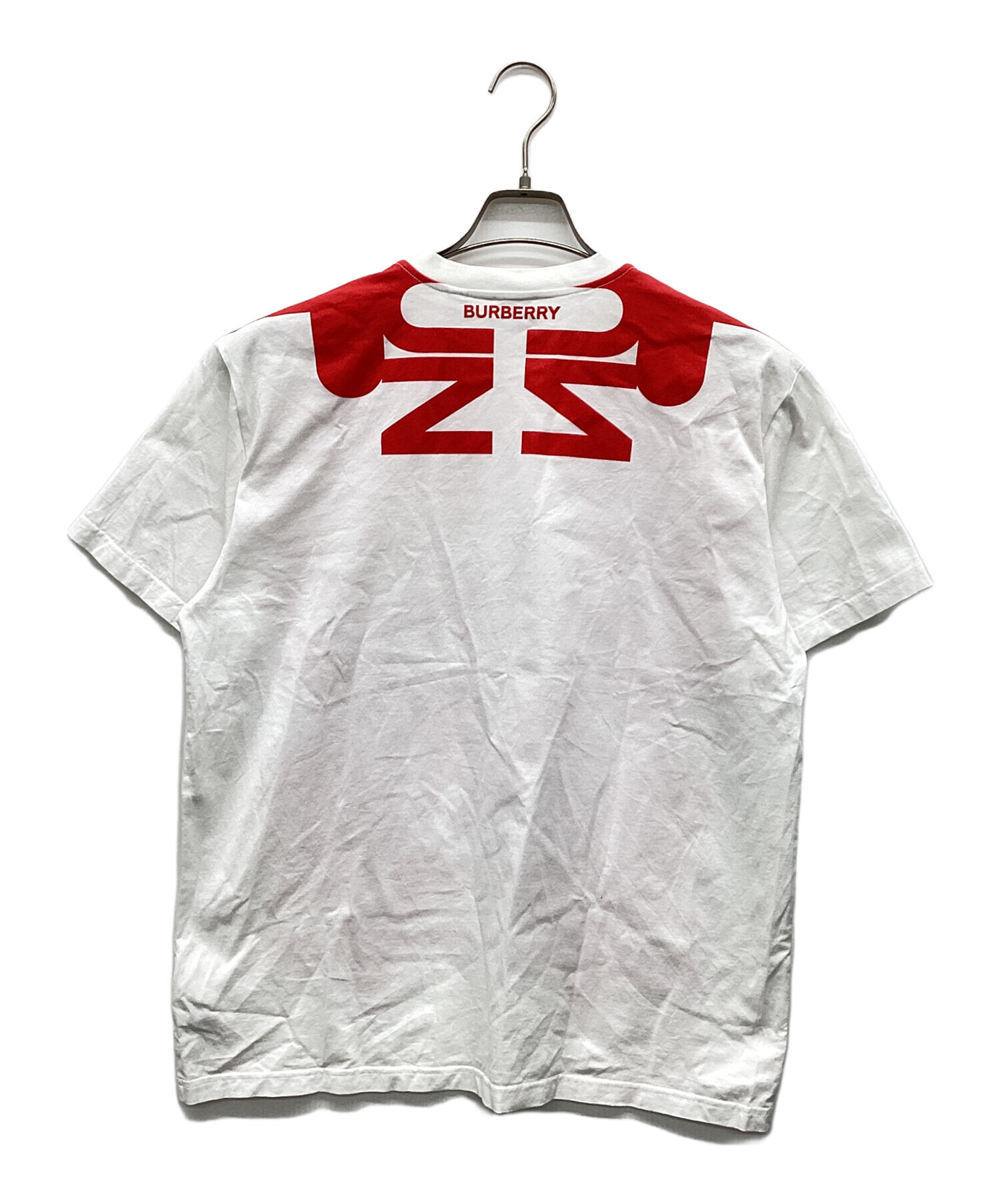 【Burberry】バックプリントTシャツ 白 Lサイズ バーバリー BURBERRY Tシャツ Mサイズ ロゴT ホワイト メンズ