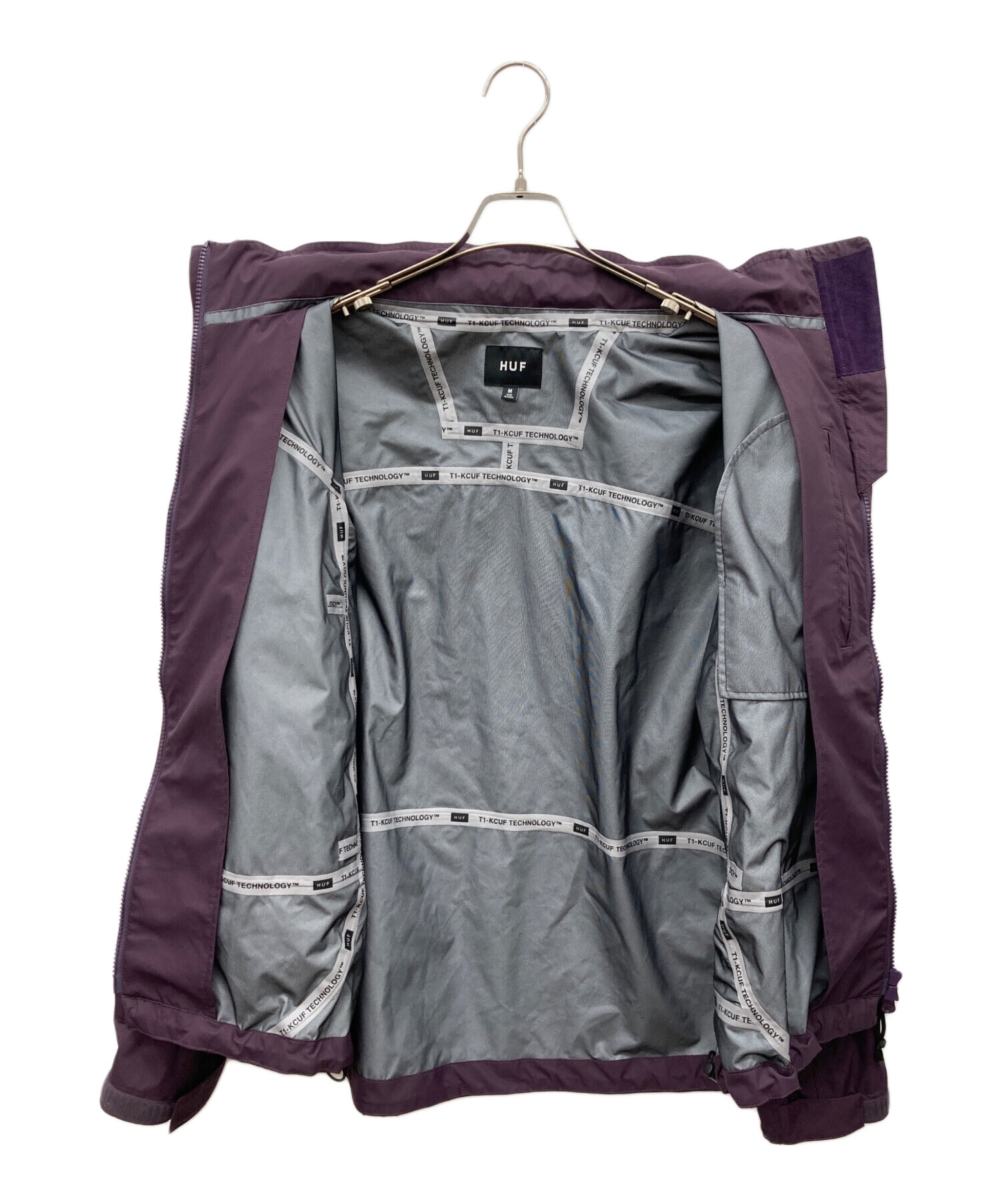 中古・古着通販】HUF (ハフ) OG LOGO SHELL JACKET パープル サイズ:M 