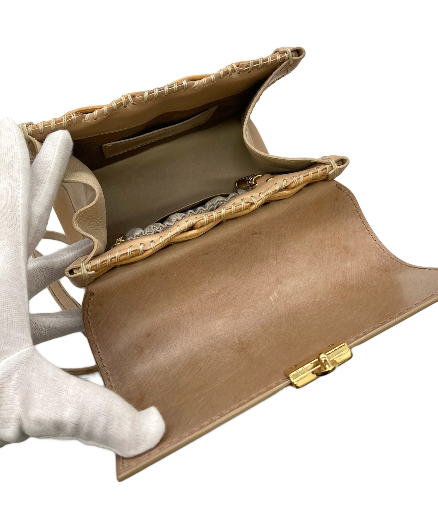 エバゴス ebagos オイルショルダー ミニ ベージュ ebagos ミニどんぐり オイルショルダー BEIGE エバゴス | マドリガル