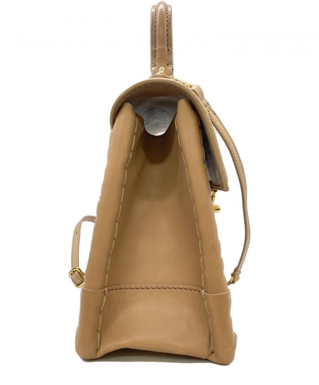 中古・古着通販】ebagos (エバゴス) かっちりバッグミニ ベージュ