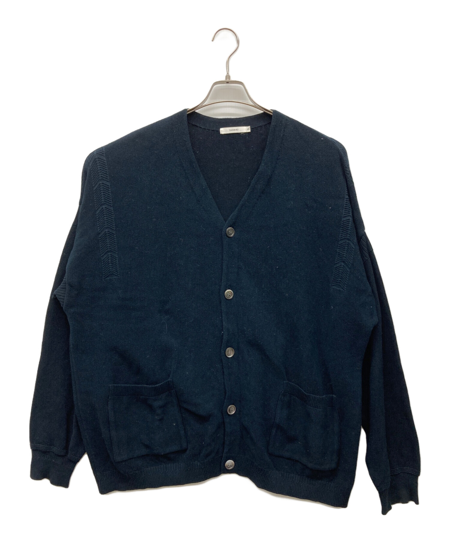 YASHIKI ヤシキ　ネイビー カーディガン 中古・古着通販】YASHIKI (ヤシキ) コットンカーディガン ネイビー