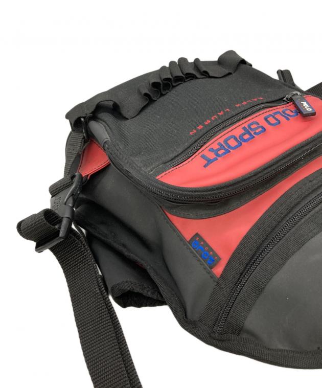 中古・古着通販】POLO SPORT (ポロスポーツ) リュック ブラック×レッド 中古・古着通販】POLO SPORT (ポロスポーツ) リュック ブラック×レッド