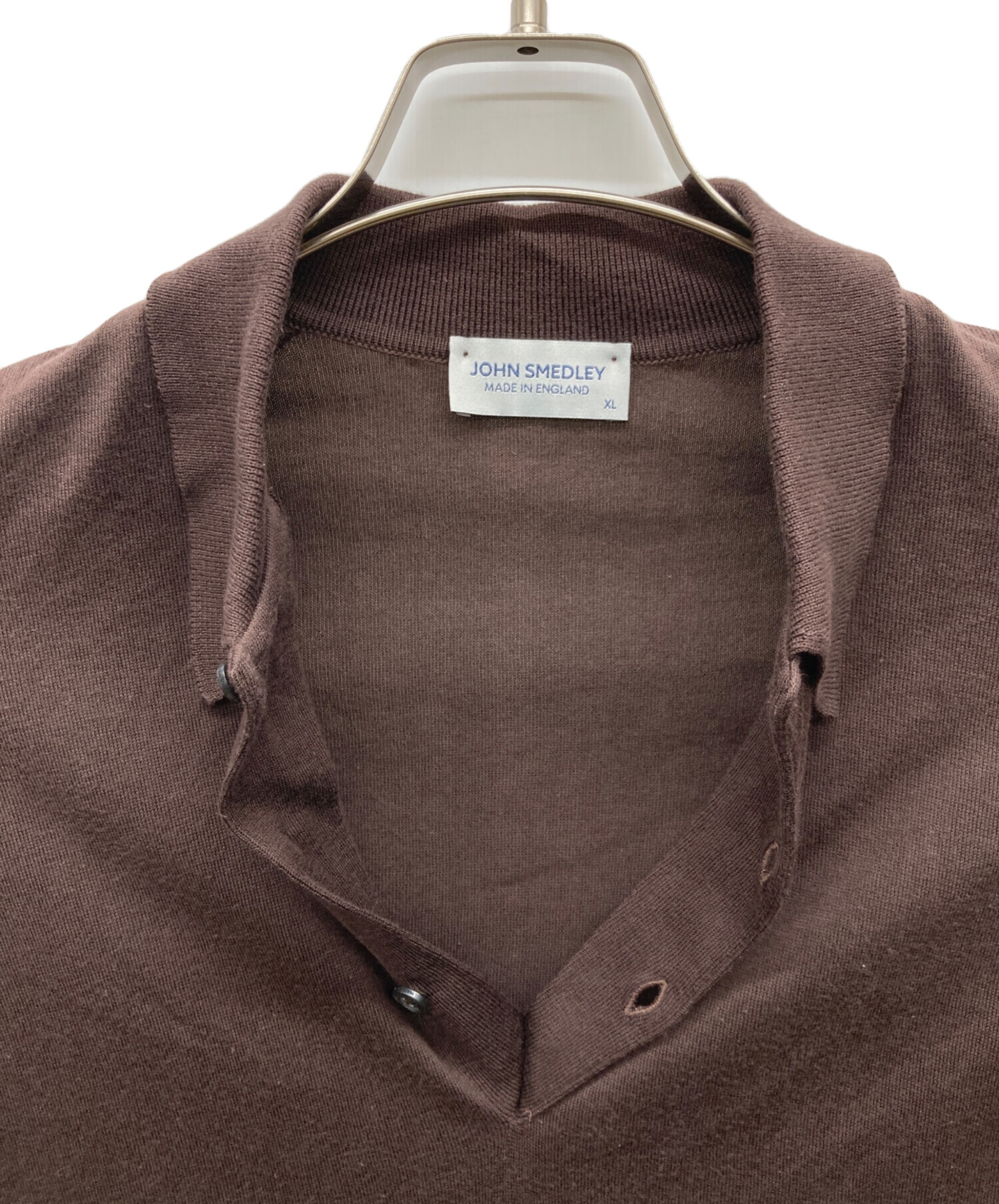JOHN SMEDLEY ブラウン ポロシャツ 中古・古着通販】JOHN SMEDLEY (ジョンスメドレー) ポロシャツ