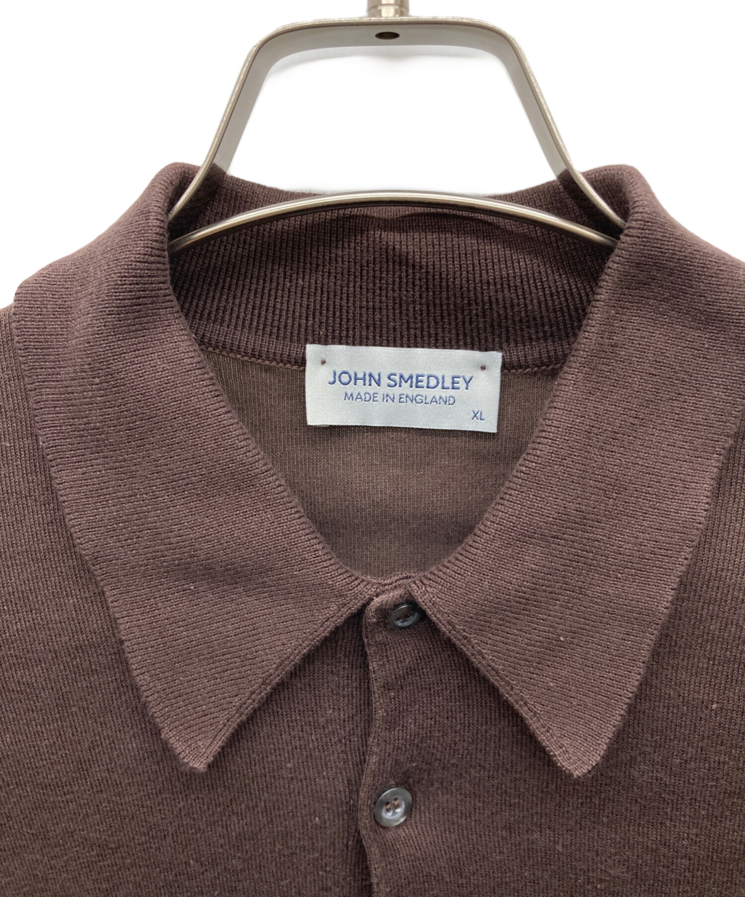 JOHN SMEDLEY ブラウン ポロシャツ 中古・古着通販】JOHN SMEDLEY (ジョンスメドレー) ポロシャツ