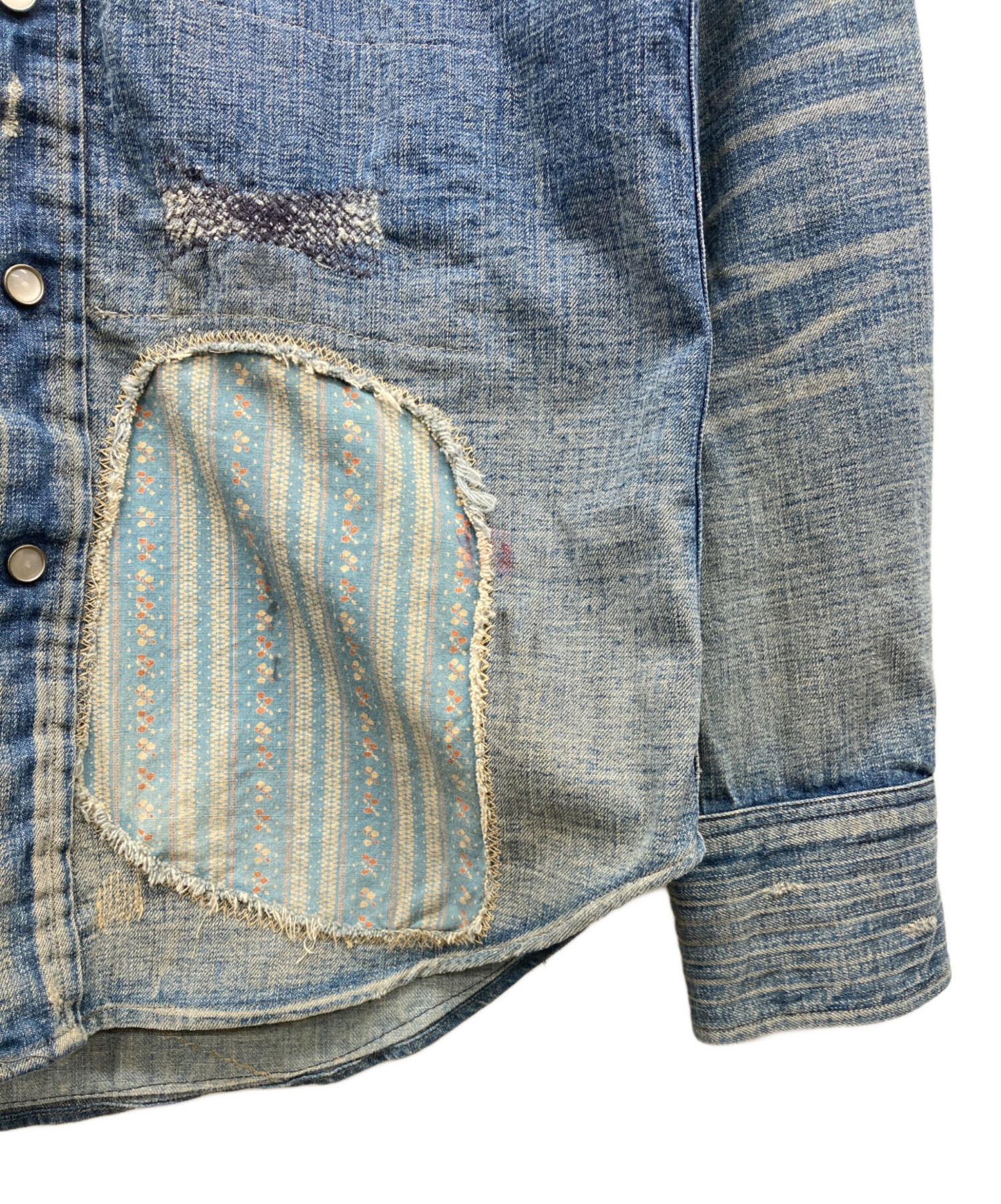 中古・古着通販】RRL (ダブルアールエル) デニムウエスタンシャツ