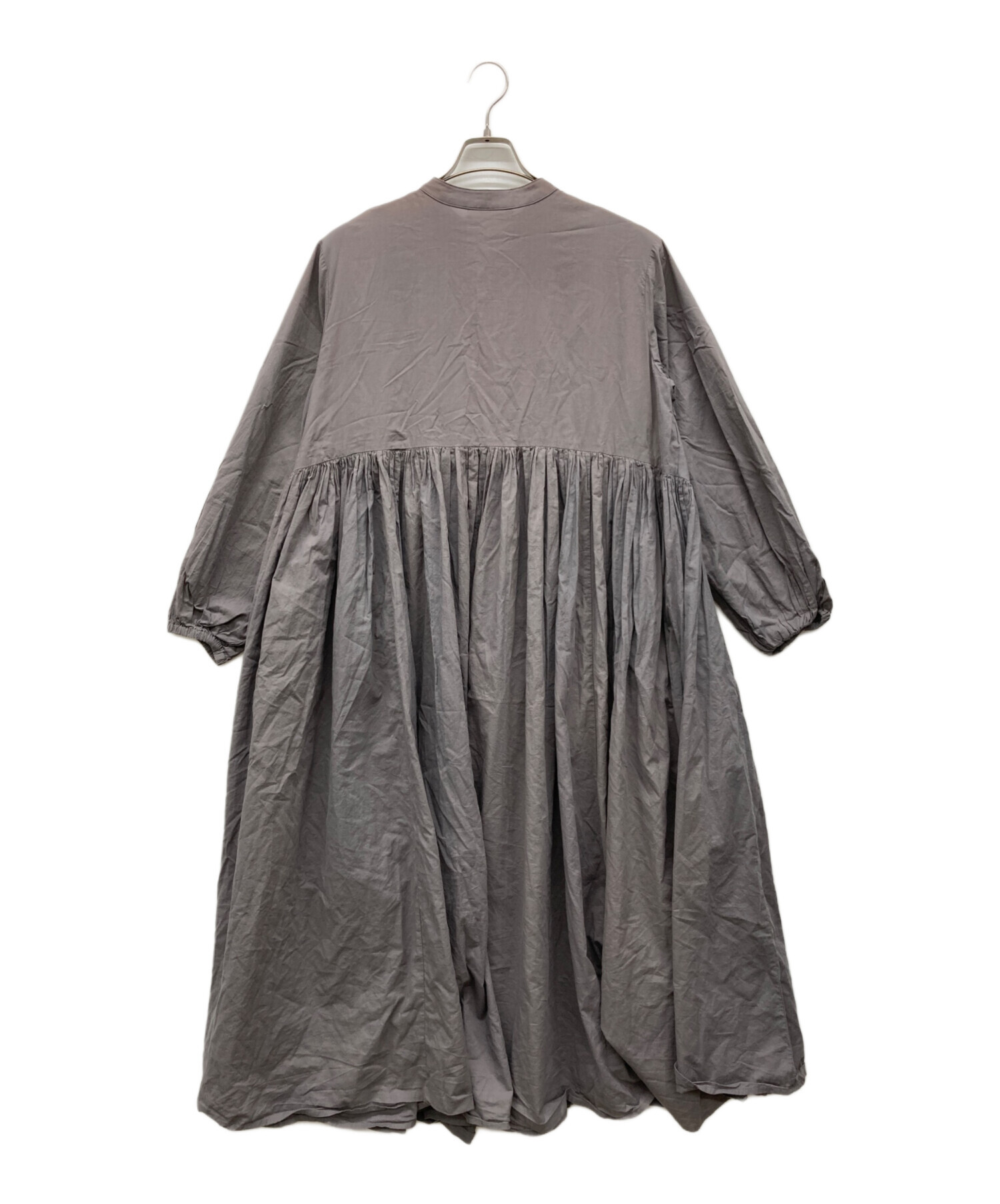 中古・古着通販】BEARDSLEY (ビアズリー) ギャザーワンピース グレー