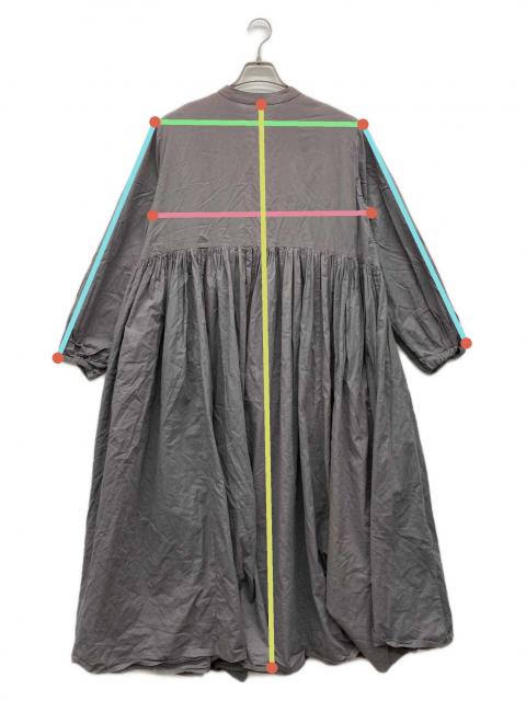 中古・古着通販】BEARDSLEY (ビアズリー) ギャザーワンピース グレー