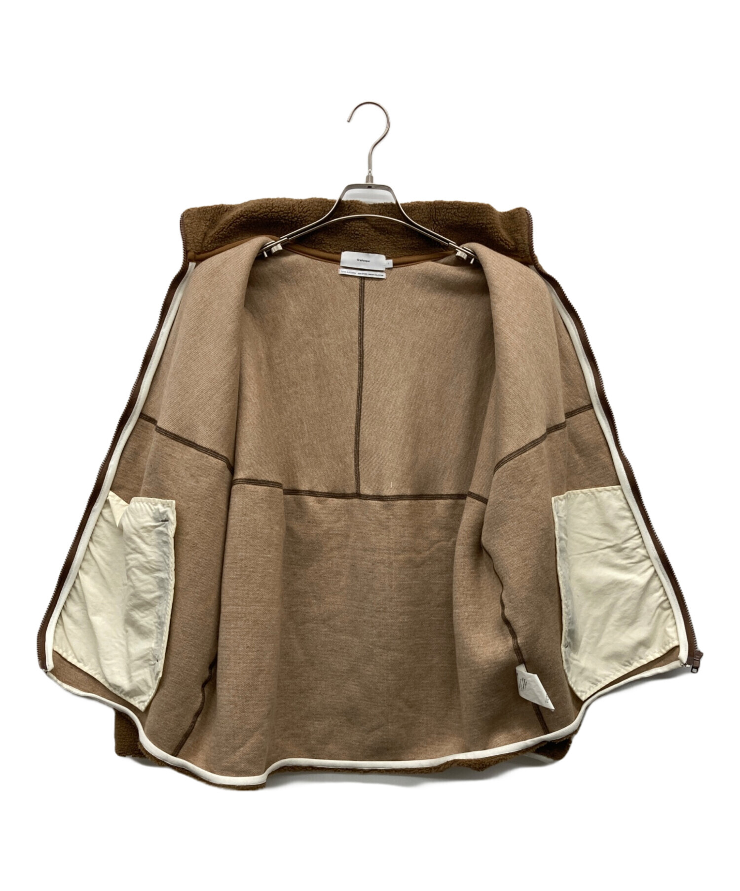 中古・古着通販】Graphpaper (グラフペーパー) ウールボアジップアップ