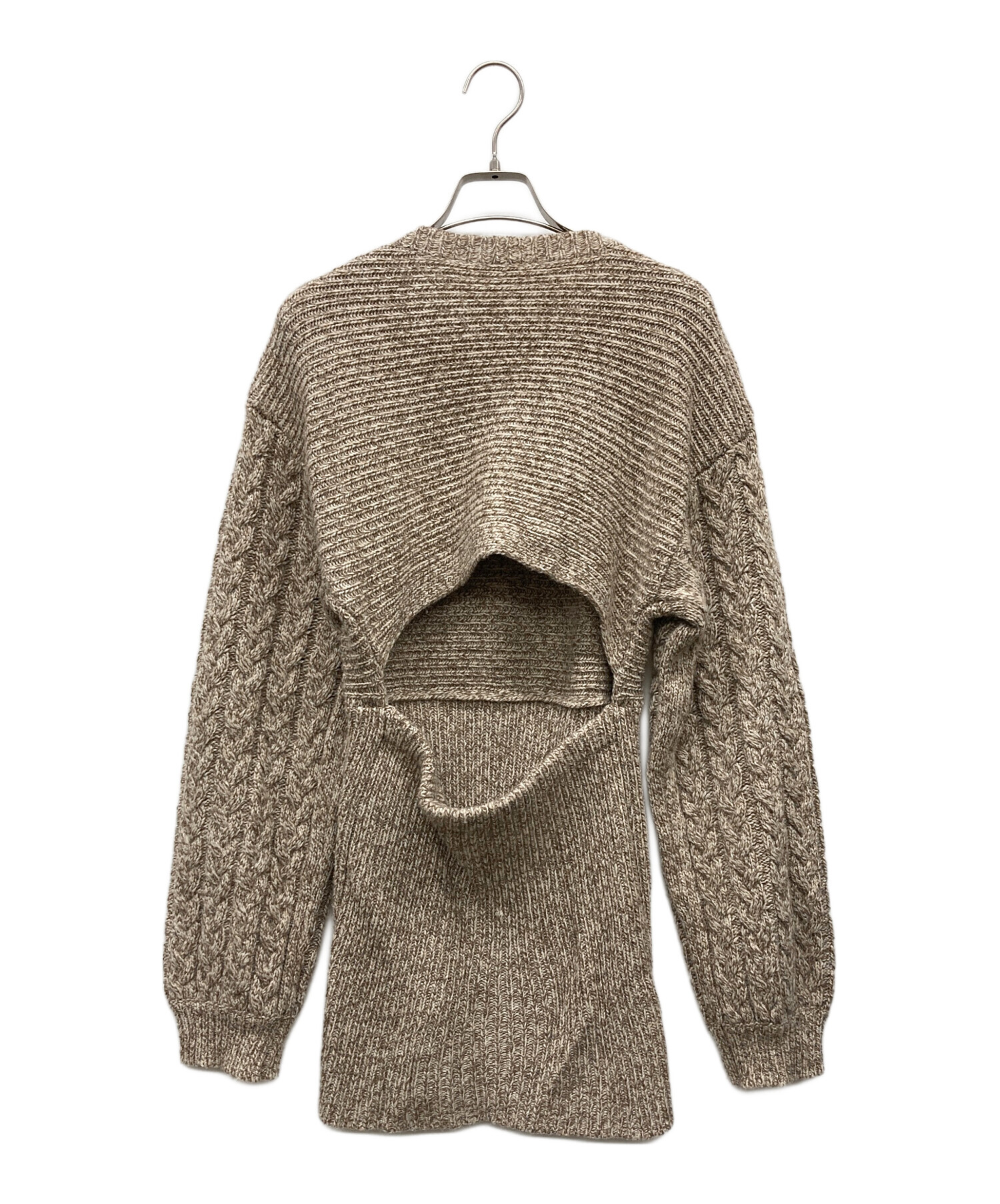 中古・古着通販】ROSARYMOON (ロザリームーン) Melange Knit Tunic