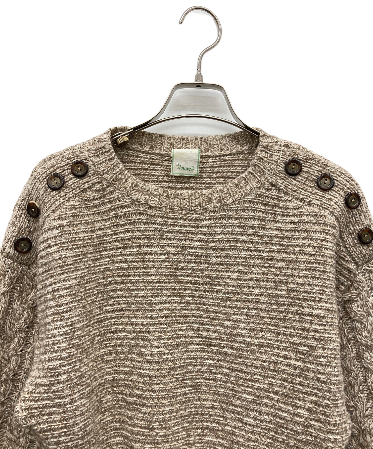 中古・古着通販】ROSARYMOON (ロザリームーン) Melange Knit Tunic