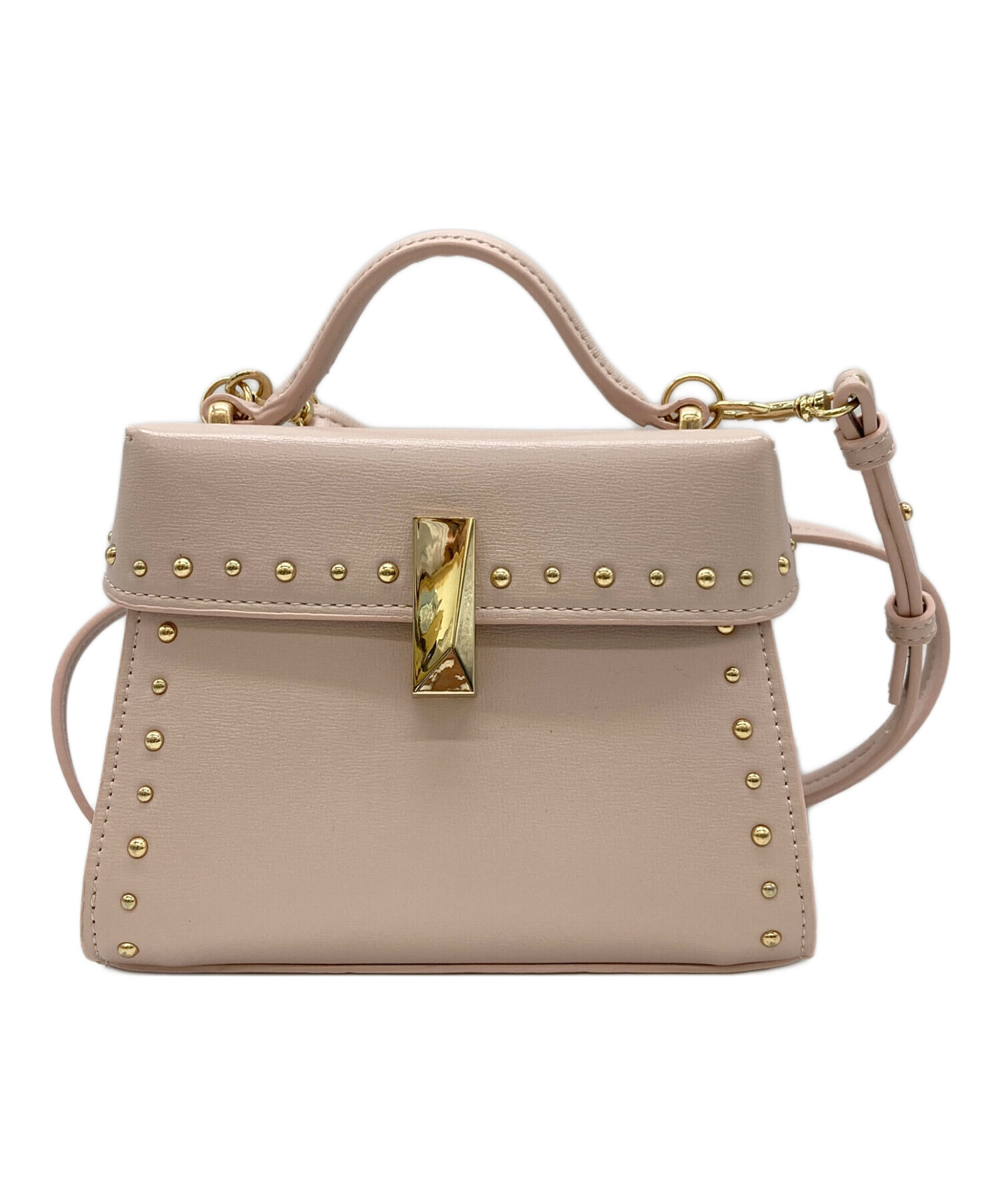 【未使用に近い】セルフォード ビジュースタッズポシェット アイボリー 白 リュタン】EC限定/ビジュースタッズポシェット（ショルダー