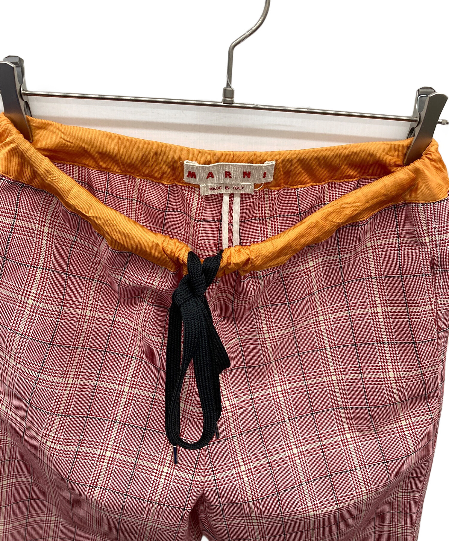 中古・古着通販】MARNI (マルニ) チェックパンツ レッド サイズ:40