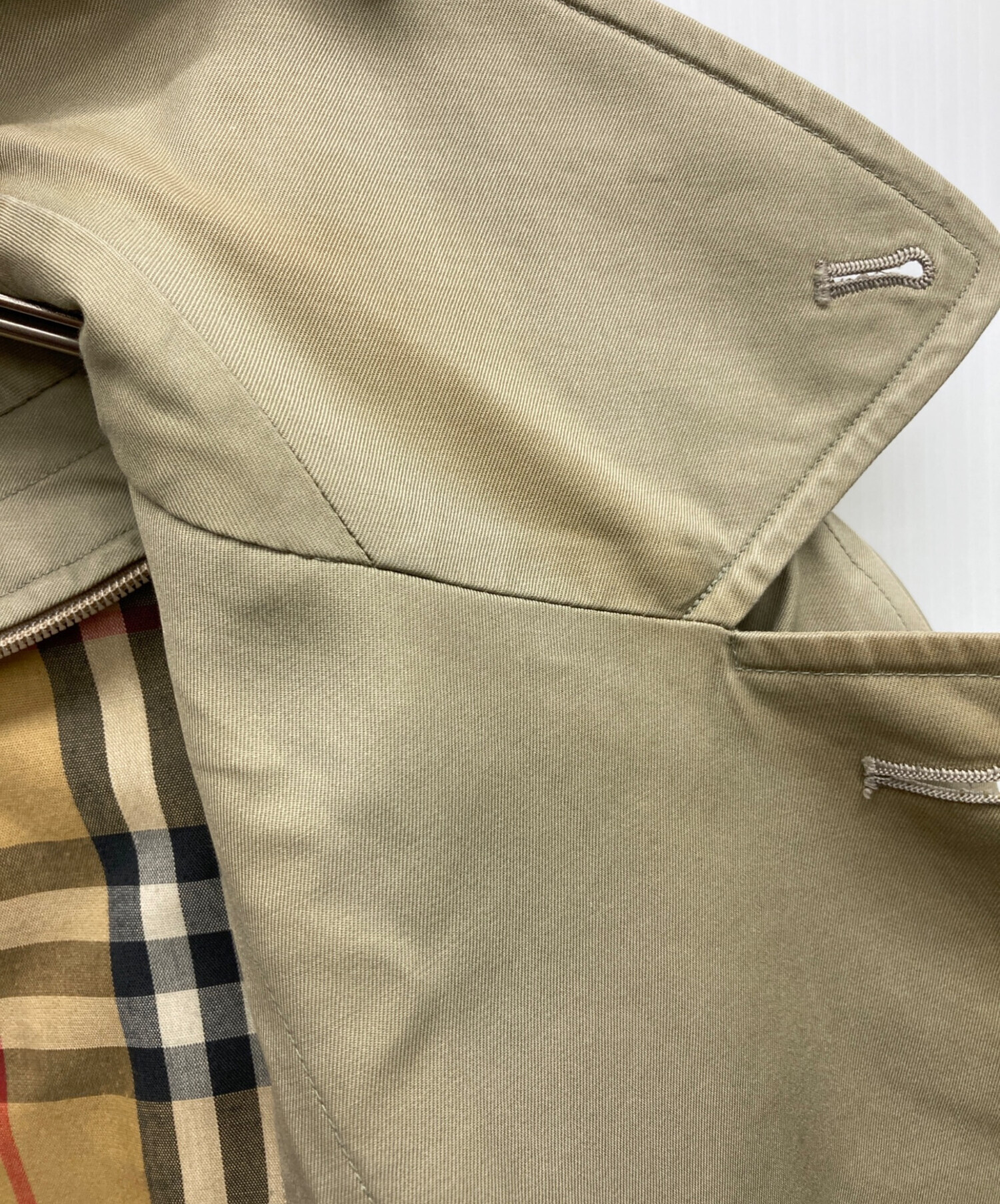 中古・古着通販】BURBERRY (バーバリー) ステンカラーコート ベージュ 中古・古着通販】BURBERRY (バーバリー) ステンカラーコート ベージュ
