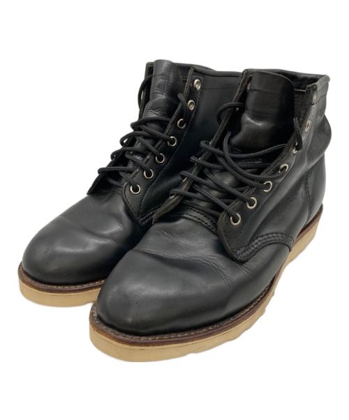 Chippewa ブラック ブーツ バックストラップ付き CHIPPEWA チペワ