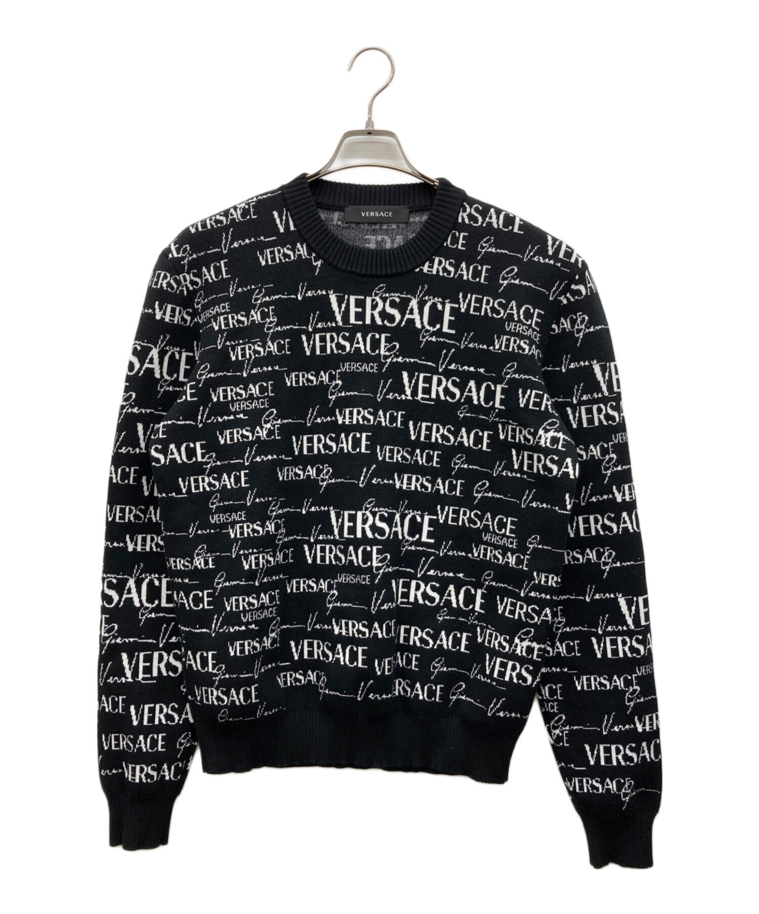 VERSACE ブランドロゴ入り セーター ブラック 48 VERSACE ブランドロゴ入り セーター ブラック 48 VERSACE ブランドロゴ